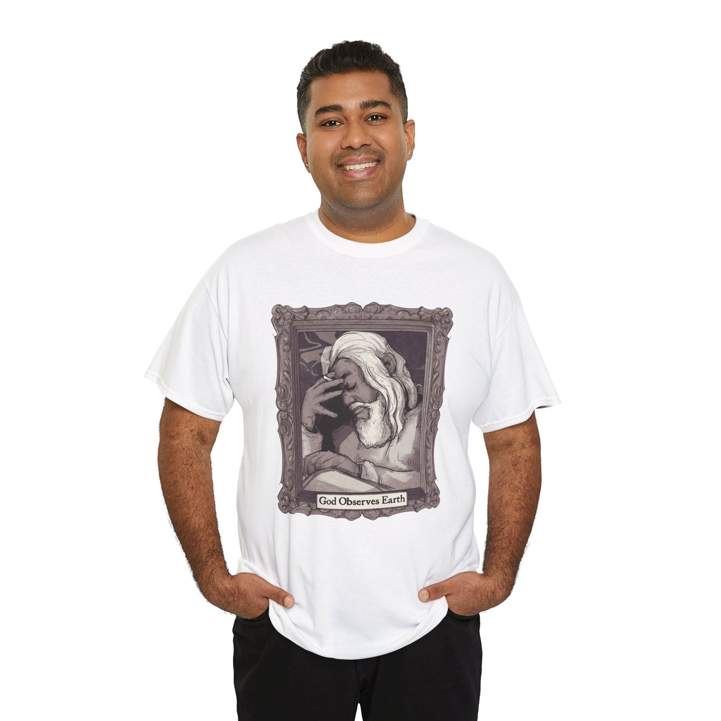 God Observes Earth Unisex Heavy Cotton Tee