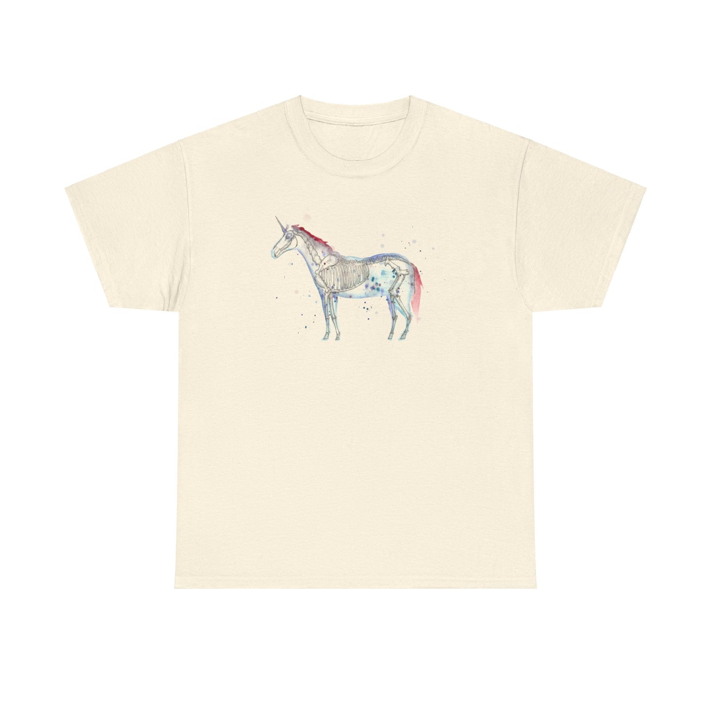 Unicorn Skeleton Unisex Heavy Cotton Tee