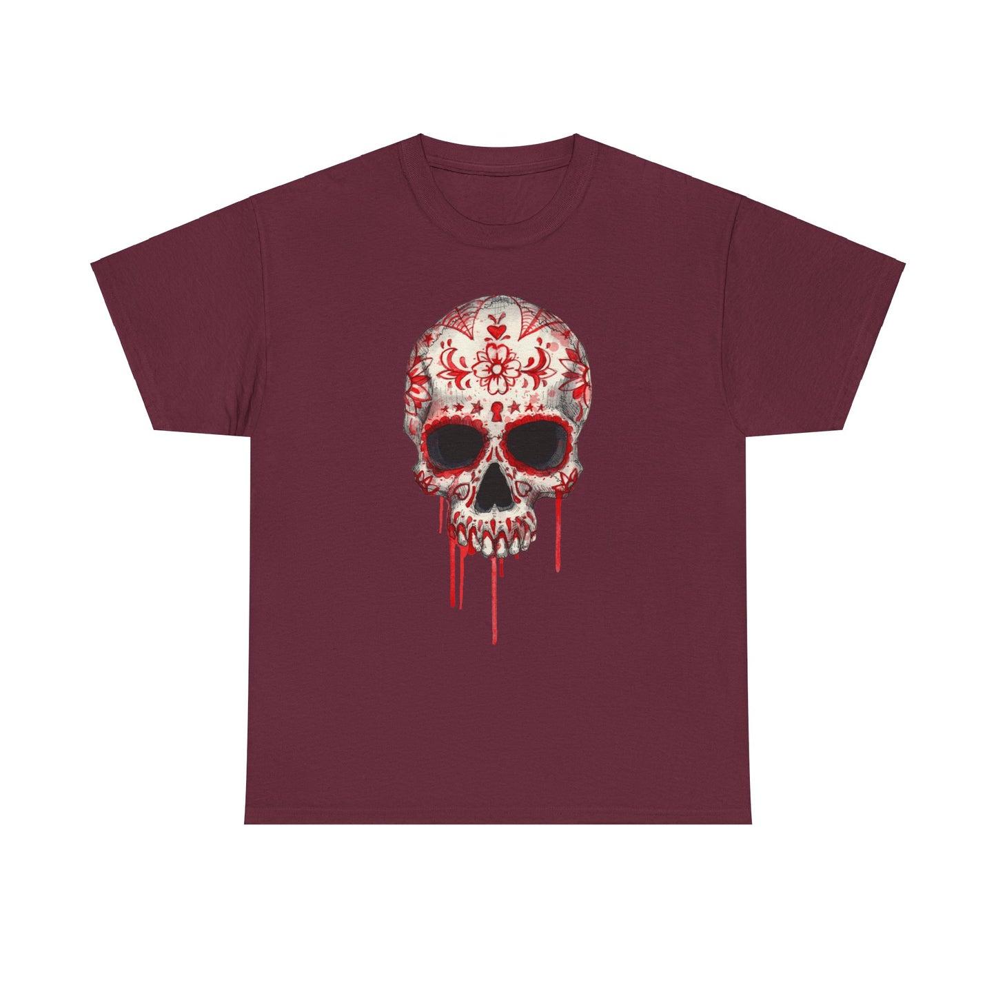 Blood Skull Unisex Heavy Cotton Tee