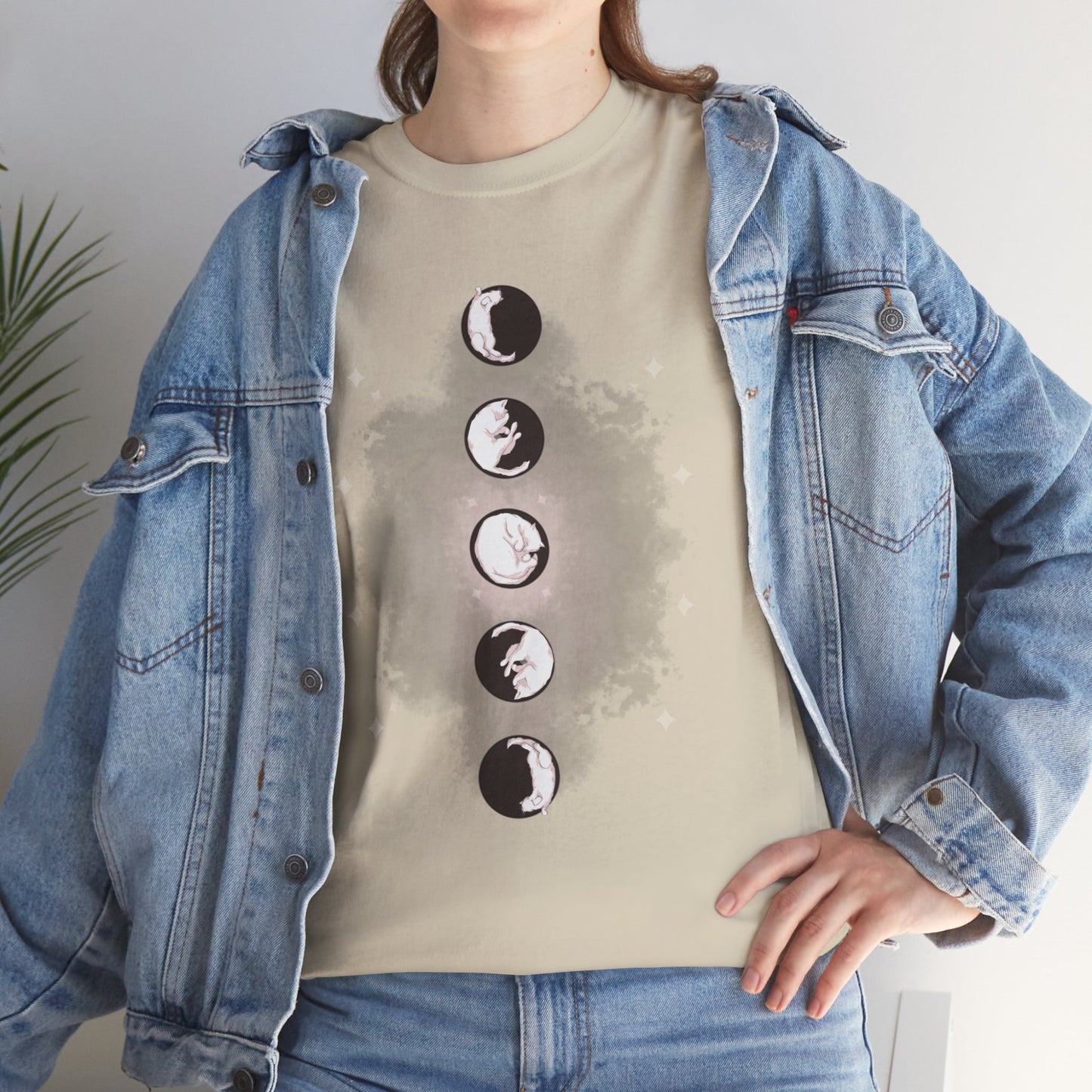 Cat Phases Unisex Heavy Cotton Tee