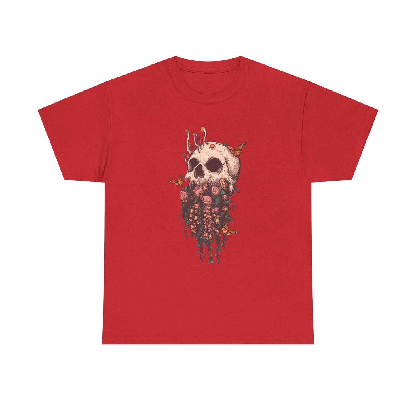 Elemental Skull Nature Unisex Heavy Cotton Tee