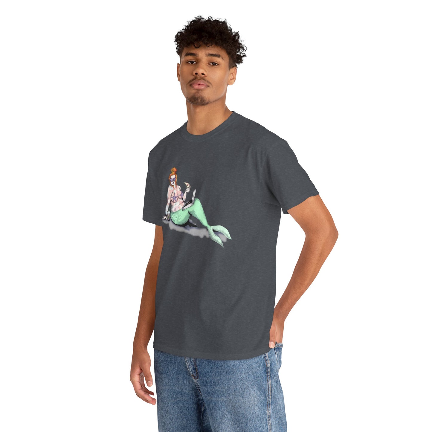 Pizza Mermaid Unisex Heavy Cotton Tee