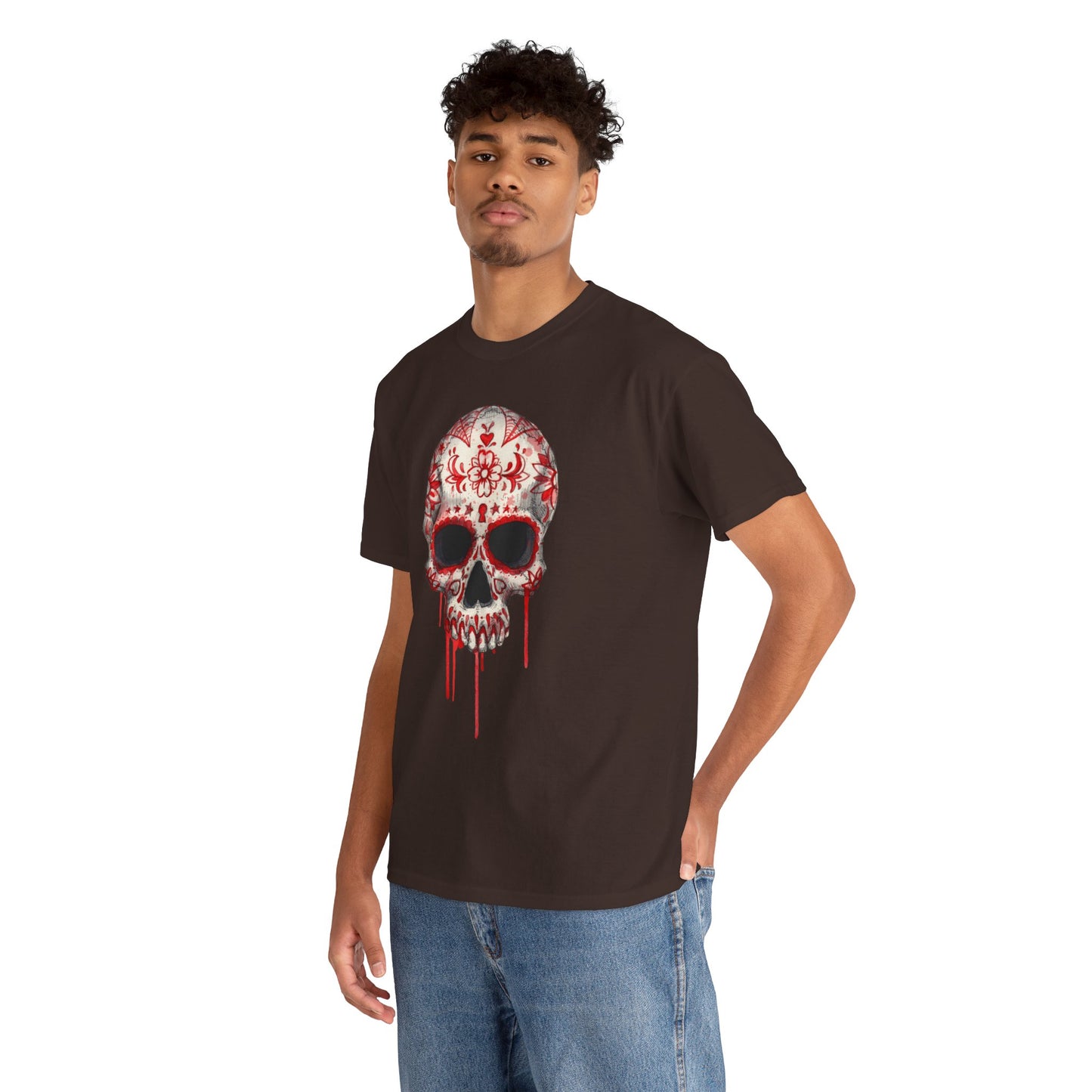 Blood Skull Unisex Heavy Cotton Tee