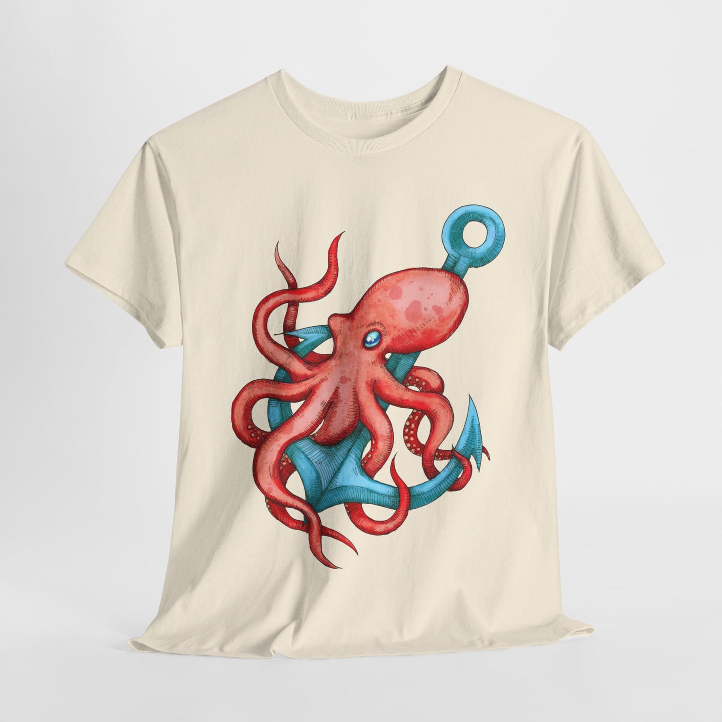 Octopus Anchor Unisex Heavy Cotton Tee