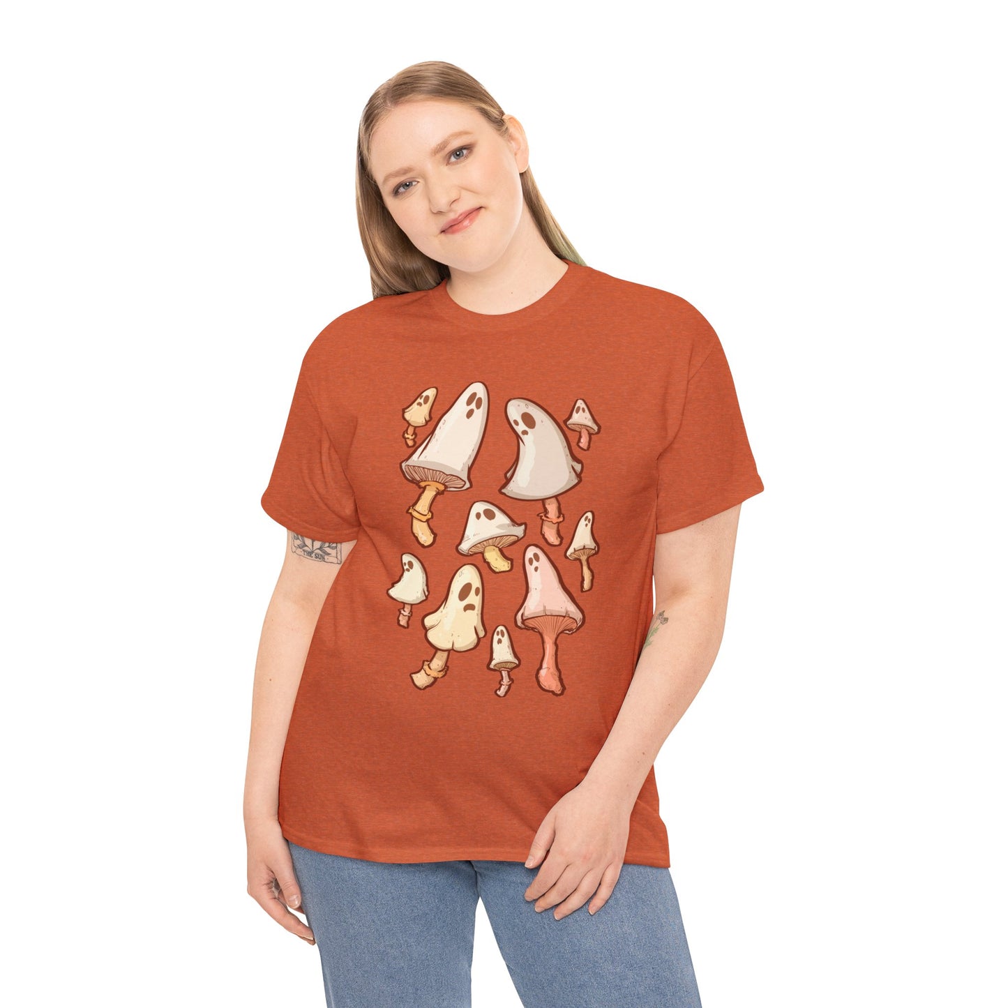 Spooky Mushrooms Unisex Heavy Cotton Tee