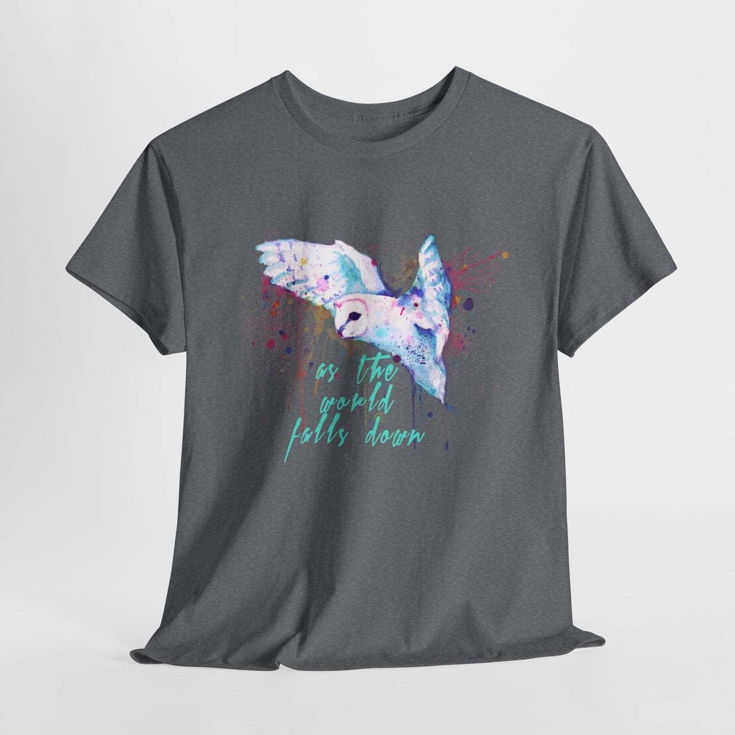 Rainbow Barn Owl (Goblin Variant) Unisex Heavy Cotton Tee