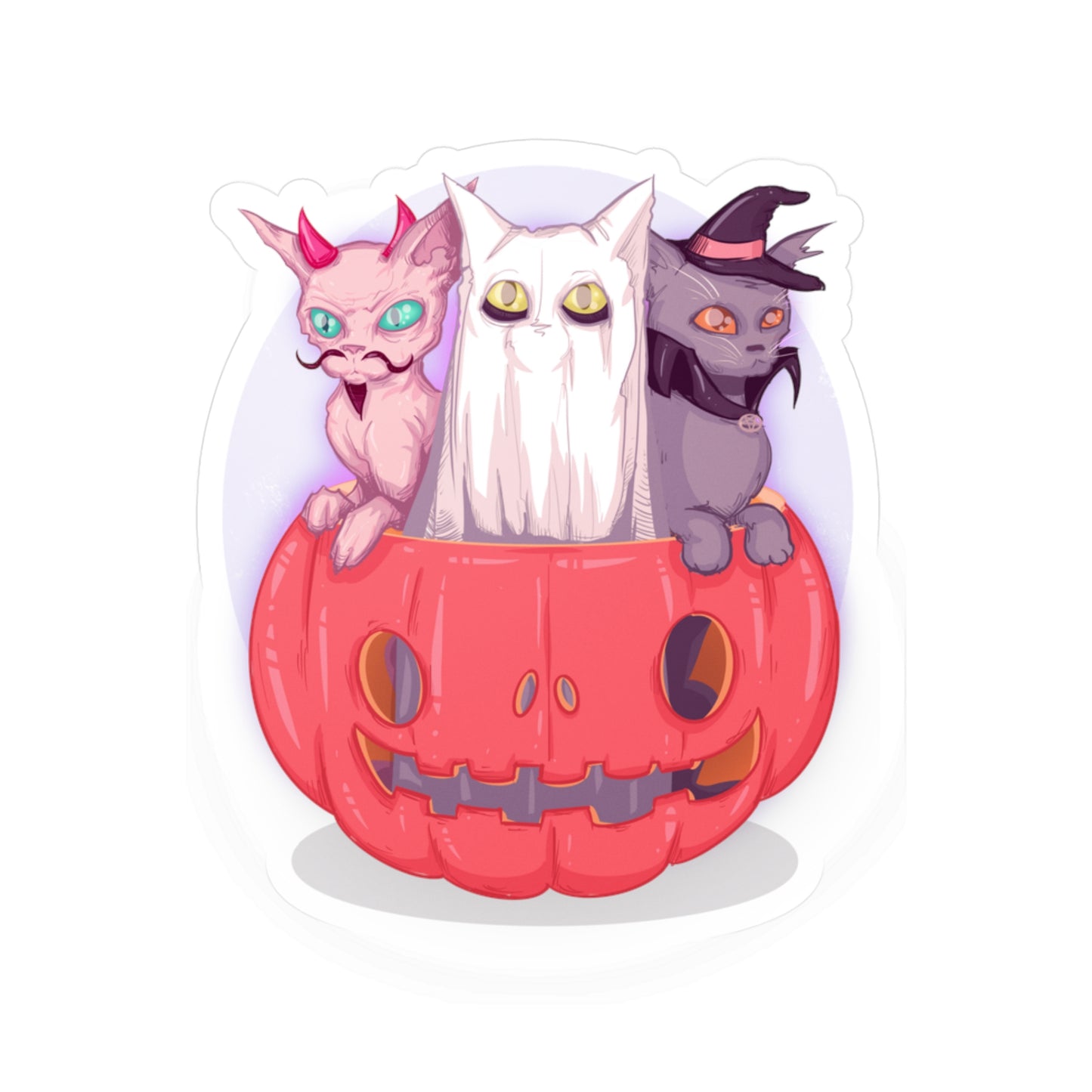 Meowloween Kiss-Cut Vinyl Decal