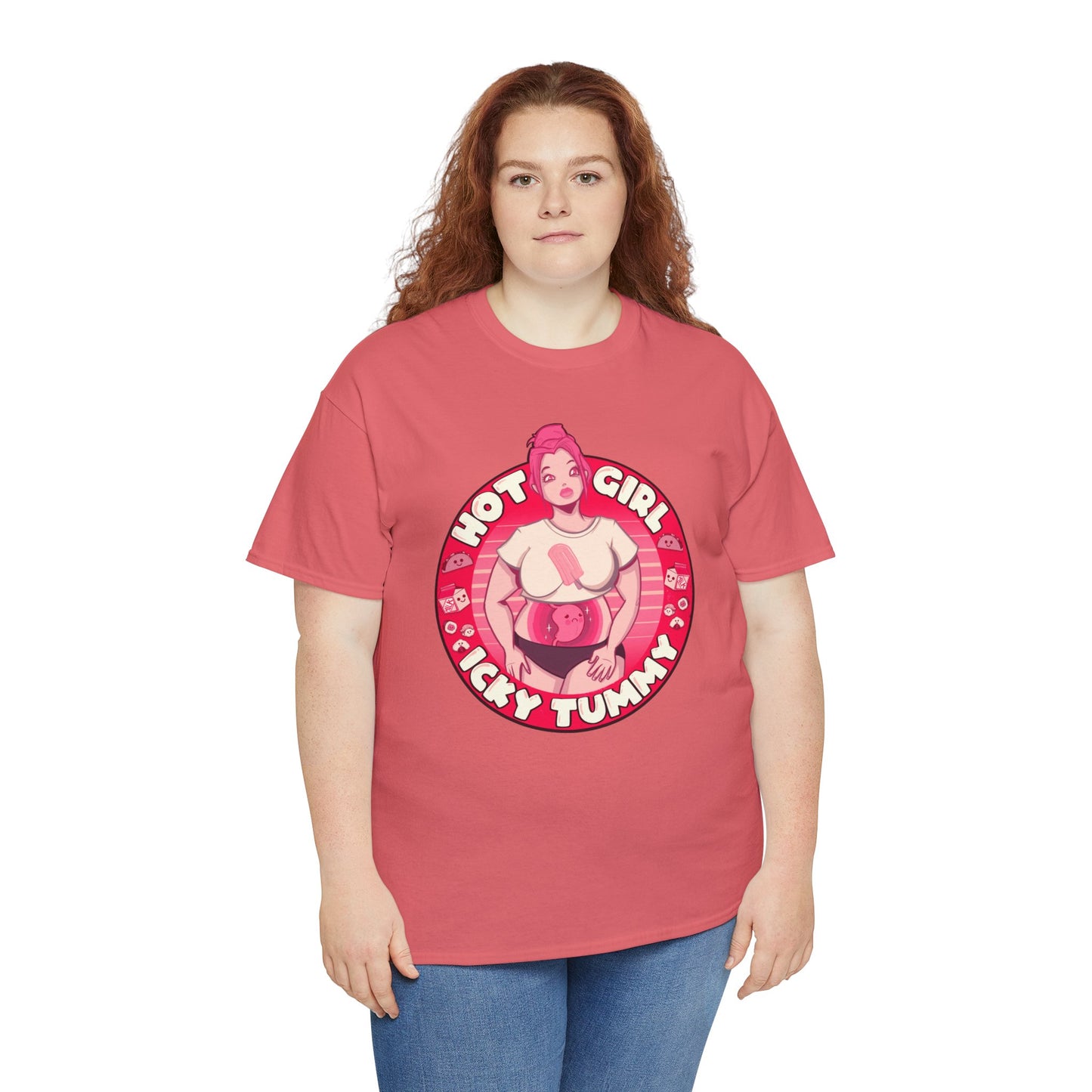 Hot Girl Icky Tummy Unisex Heavy Cotton Tee