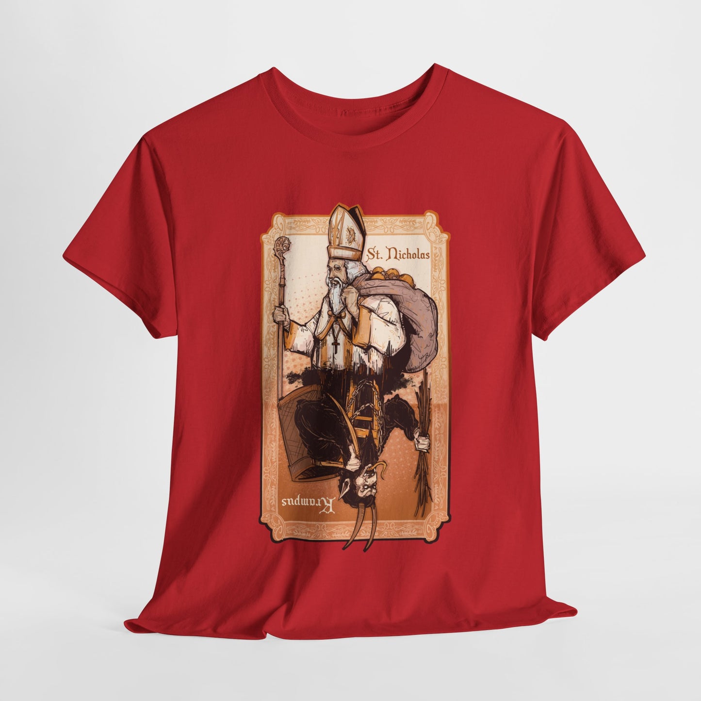 As Above So Below St Nick x Krampus Unisex Heavy Cotton Tee