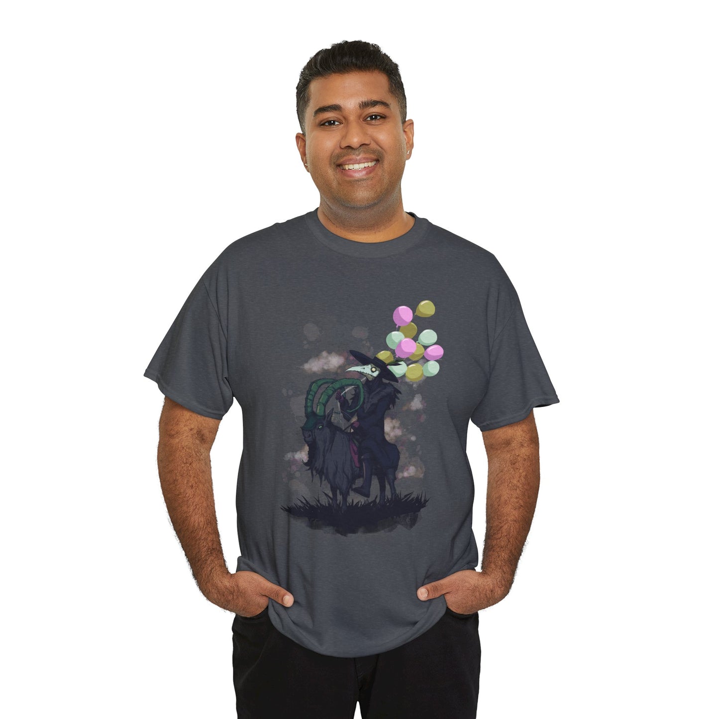 Plague Doctor Balloons Unisex Heavy Cotton Tee