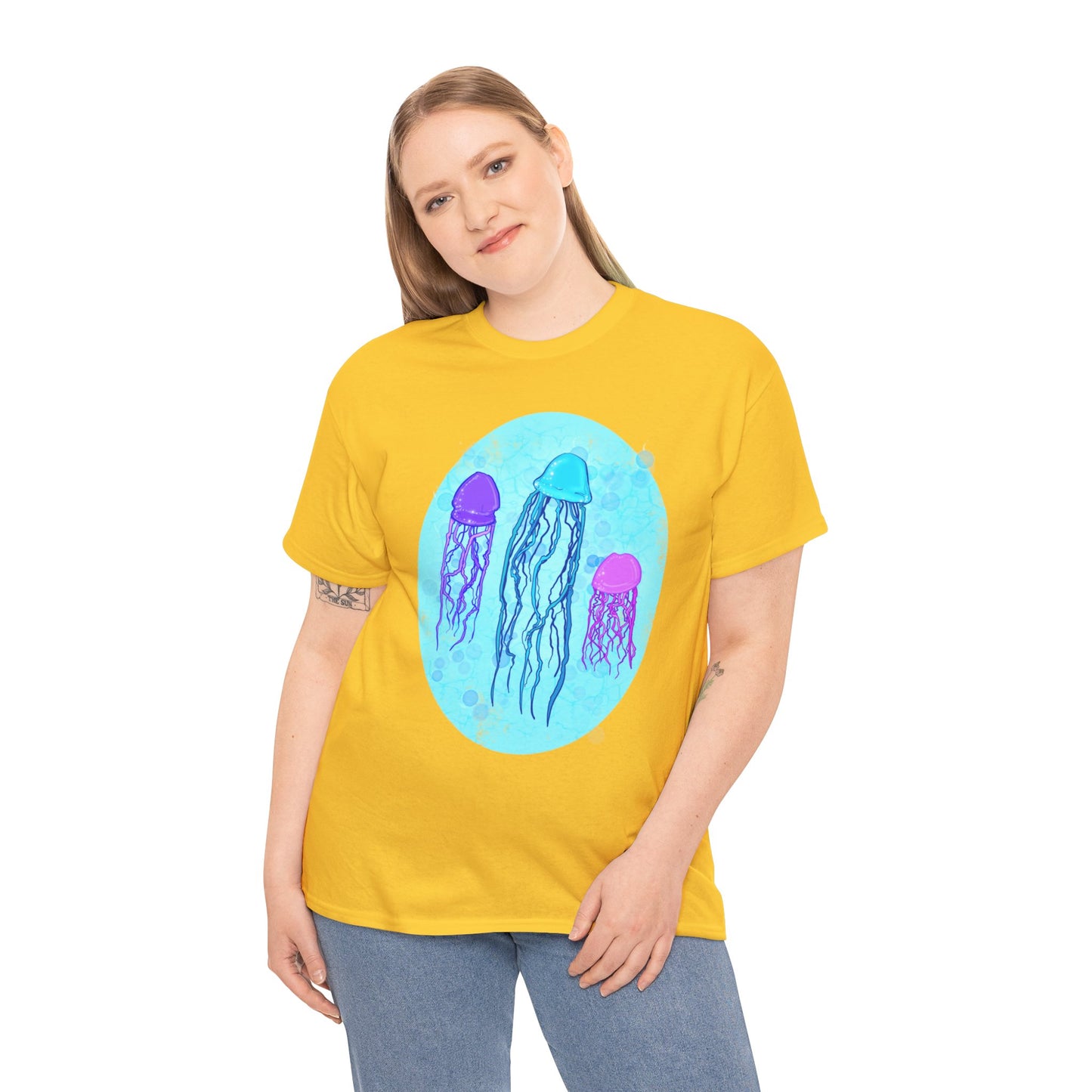 Jellyfish Varieties Unisex Heavy Cotton Tee