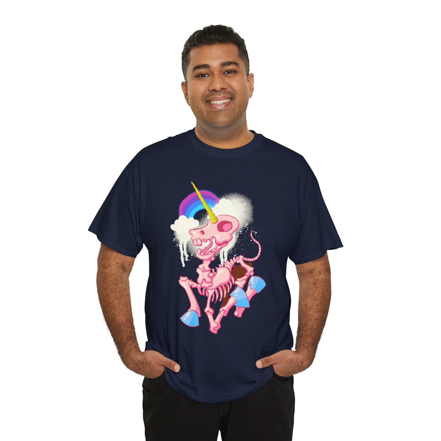 Unicorn Skeleton 2 Unisex Heavy Cotton Tee