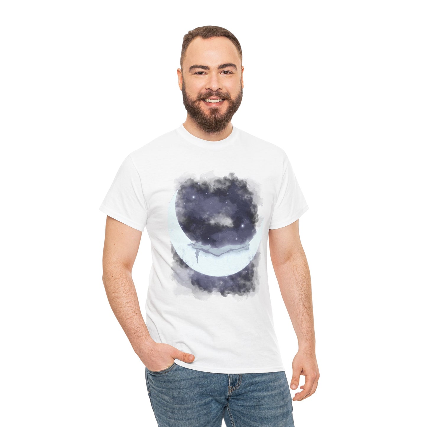 The Girl Who Loved The Moon Unisex Heavy Cotton Tee