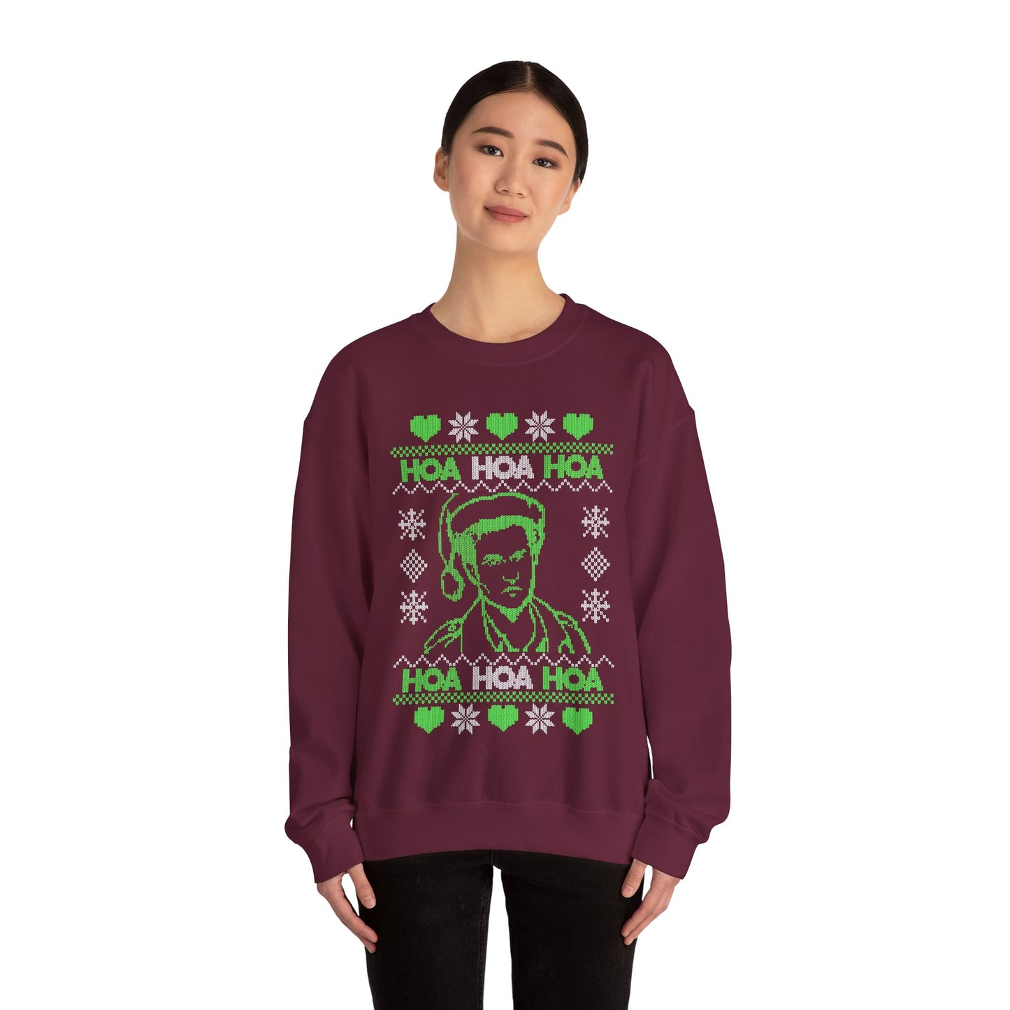 HOA HOA HOA Christmas (Green) Unisex Heavy Blend™ Crewneck Sweatshirt