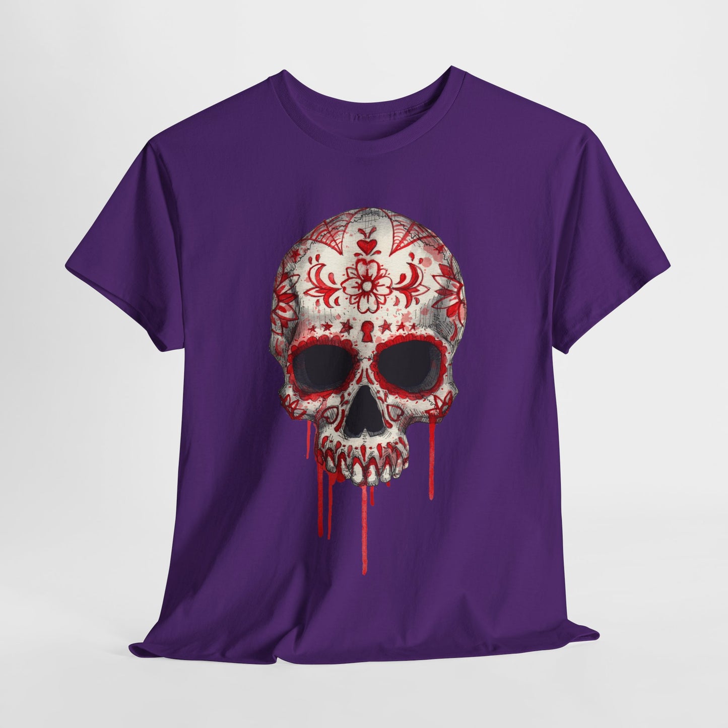 Blood Skull Unisex Heavy Cotton Tee