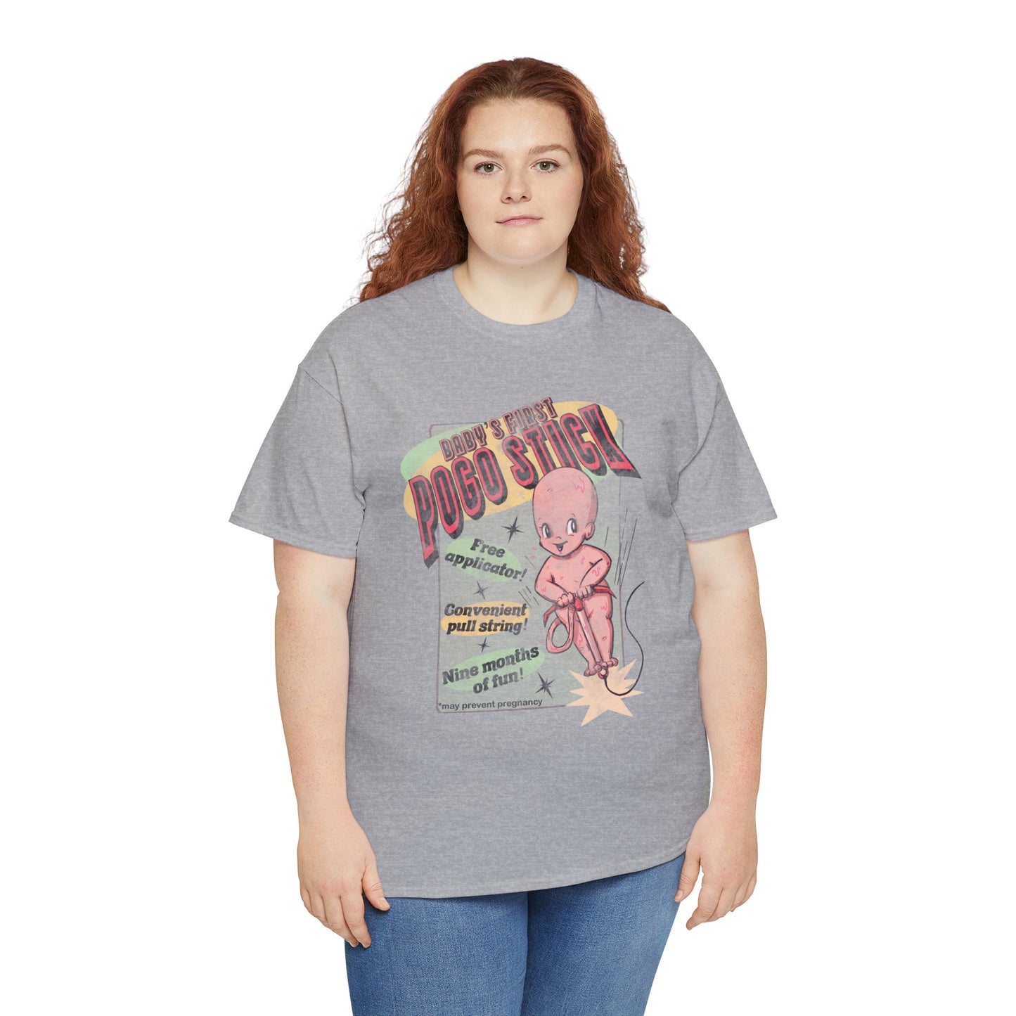 Baby's First Pogo Stick Unisex Heavy Cotton Tee