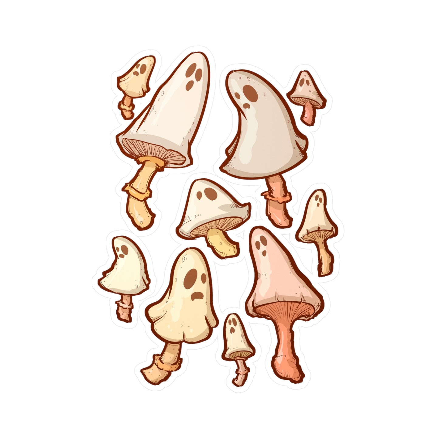 Spooky Mushrooms Kiss-Cut Vinyl Decal