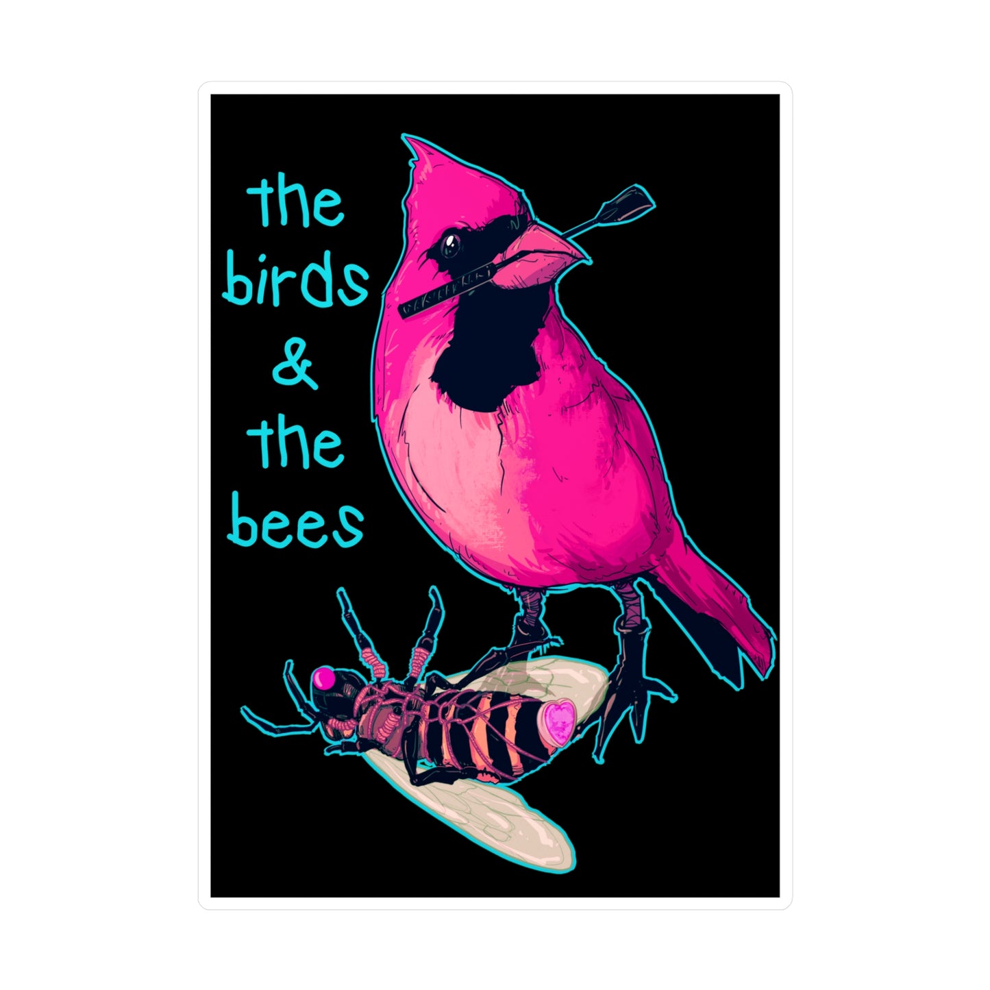 The Birds & The Bees Kiss-Cut Vinyl Decal
