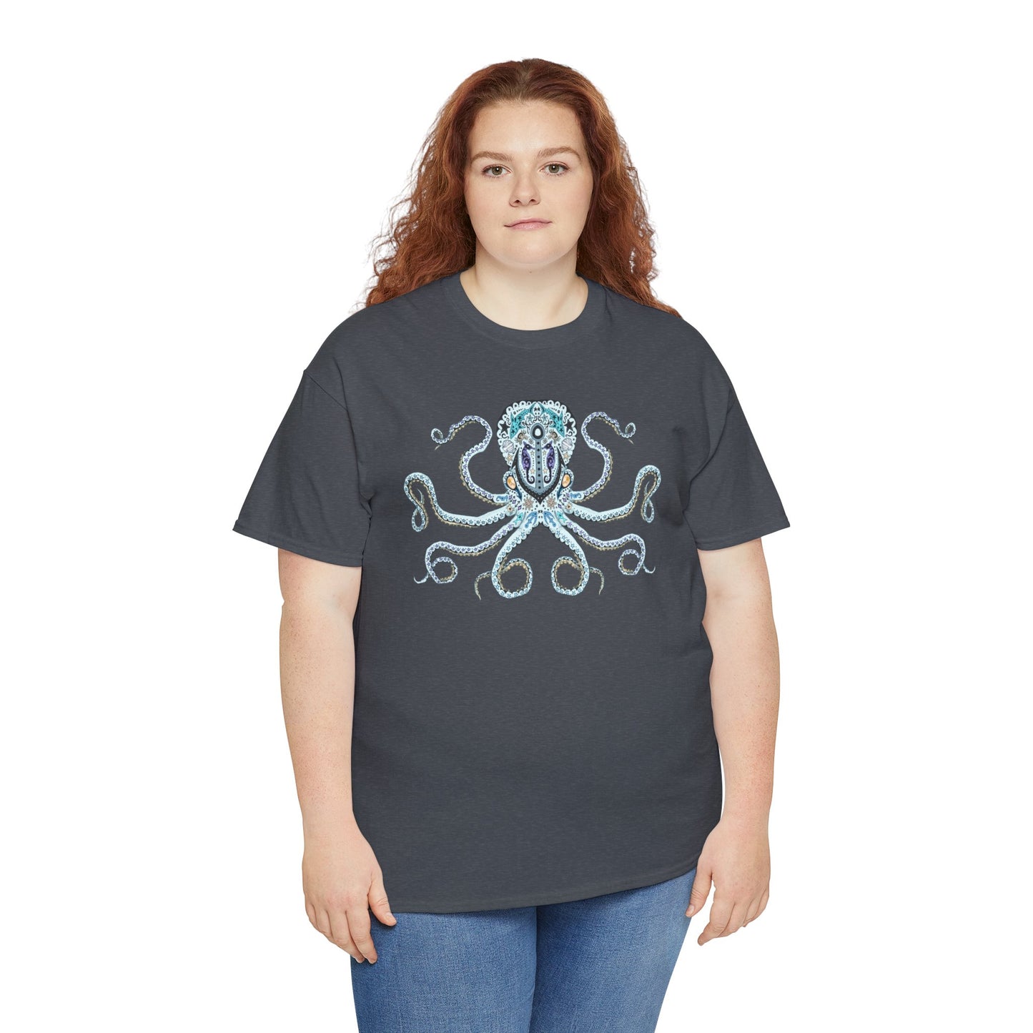 Octopus Sugar Skull Unisex Heavy Cotton Tee