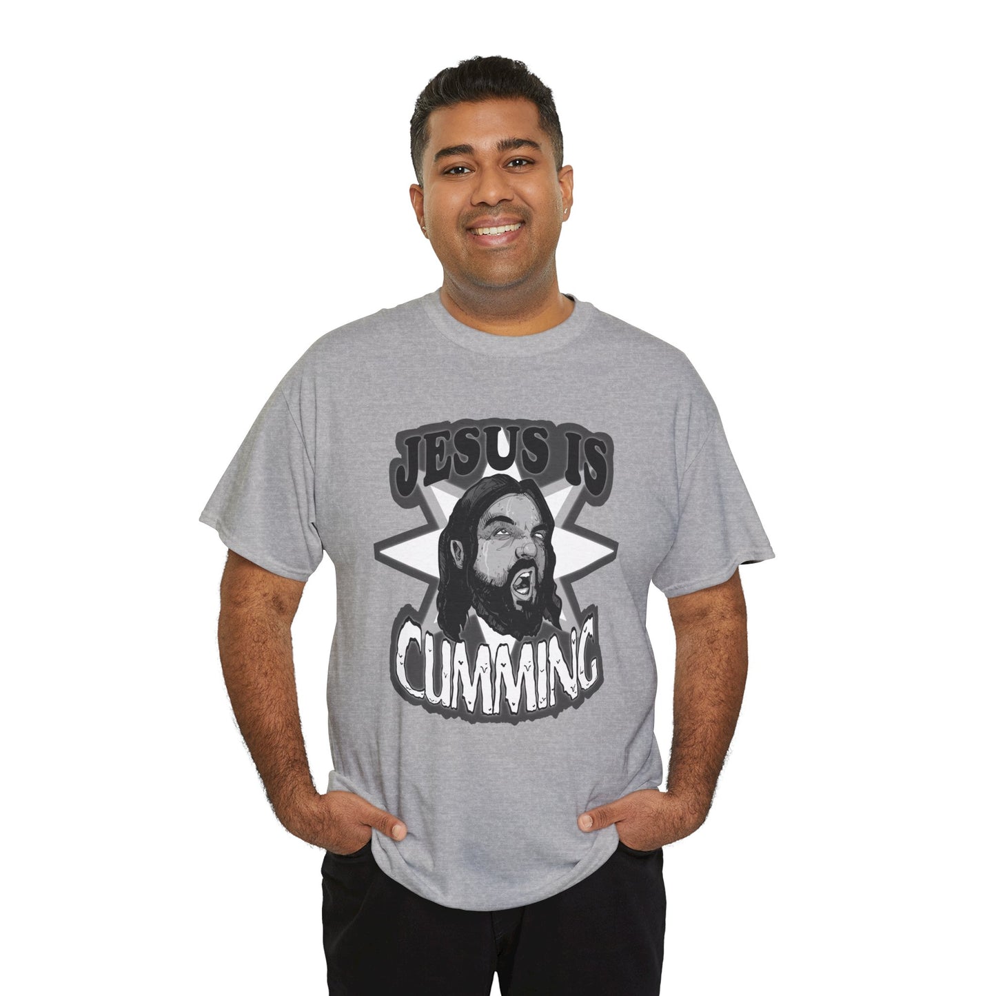 Jesus Is Cumming Unisex Heavy Cotton Tee