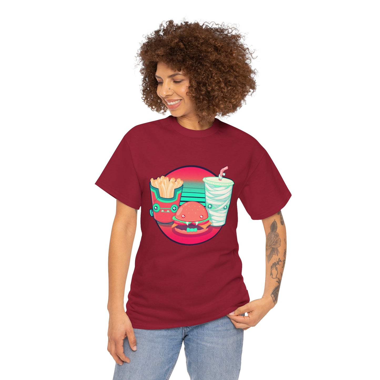 Spooky Fast Food Unisex Heavy Cotton Tee