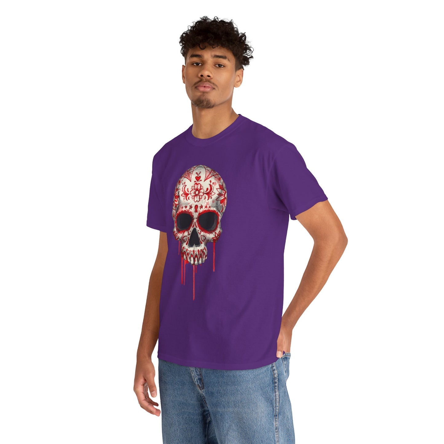 Blood Skull Unisex Heavy Cotton Tee