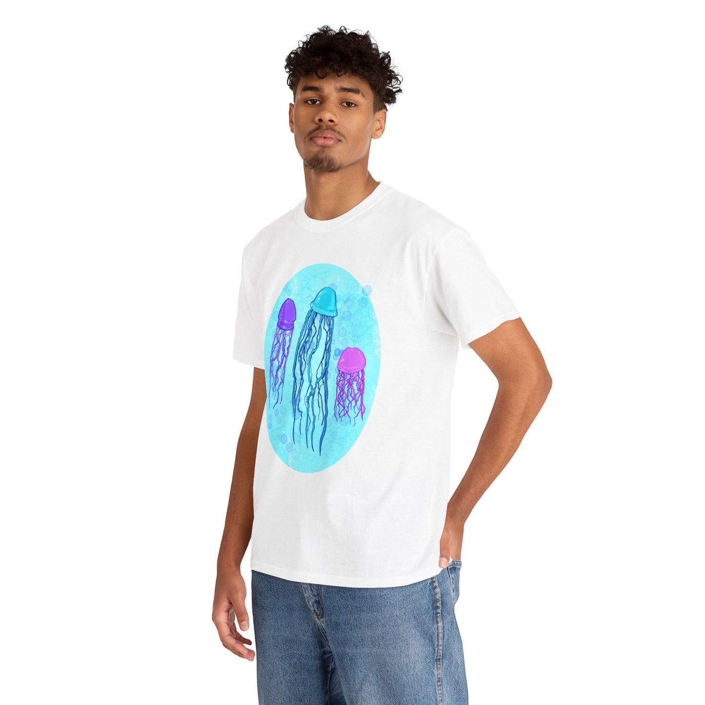 Jellyfish Varieties Unisex Heavy Cotton Tee