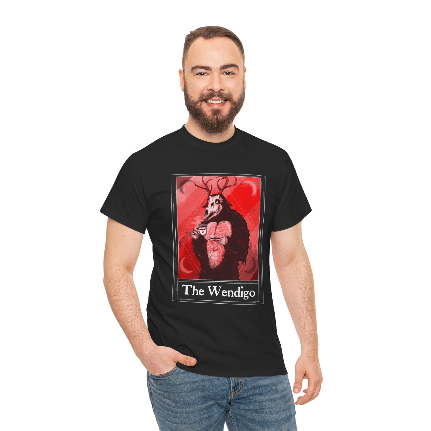 The Wendigo Tarot (Front & Back Print) Unisex Heavy Cotton Tee