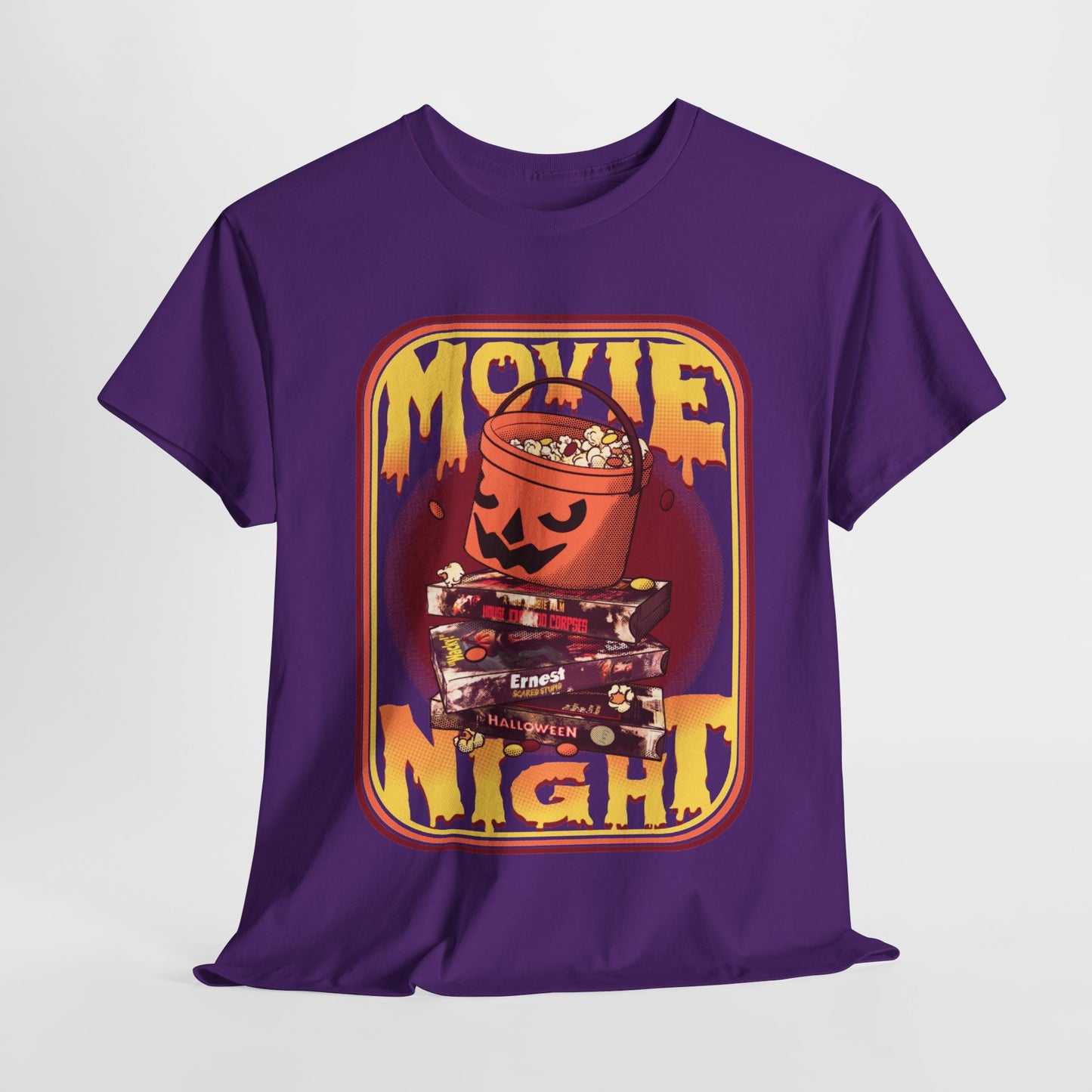 Retro Movie Night Unisex Heavy Cotton Tee