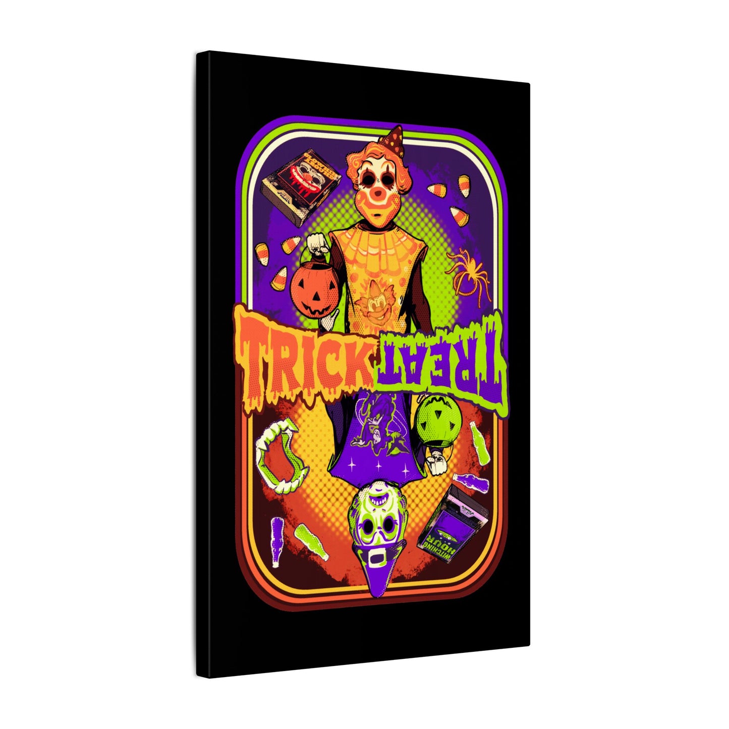 As Above So Below Retro Halloween Matte Canvas Stretched