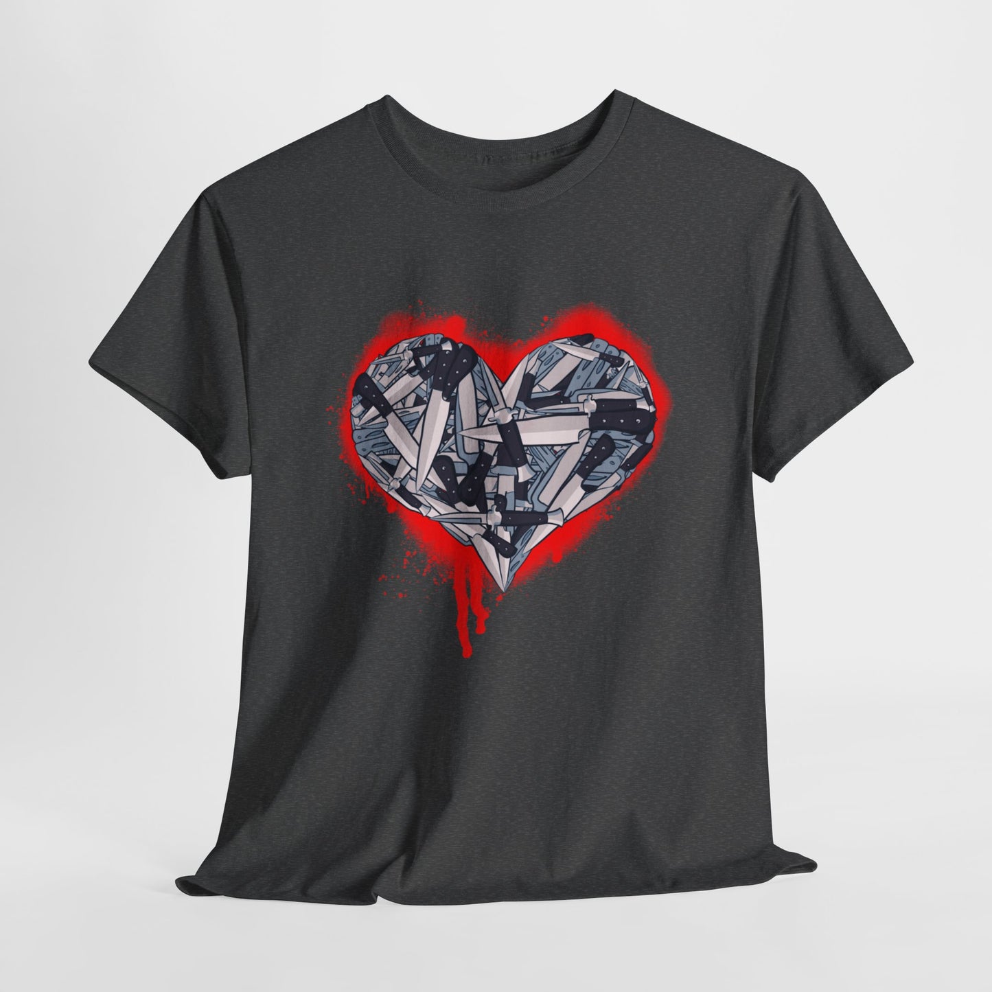 Knife Heart Unisex Heavy Cotton Tee