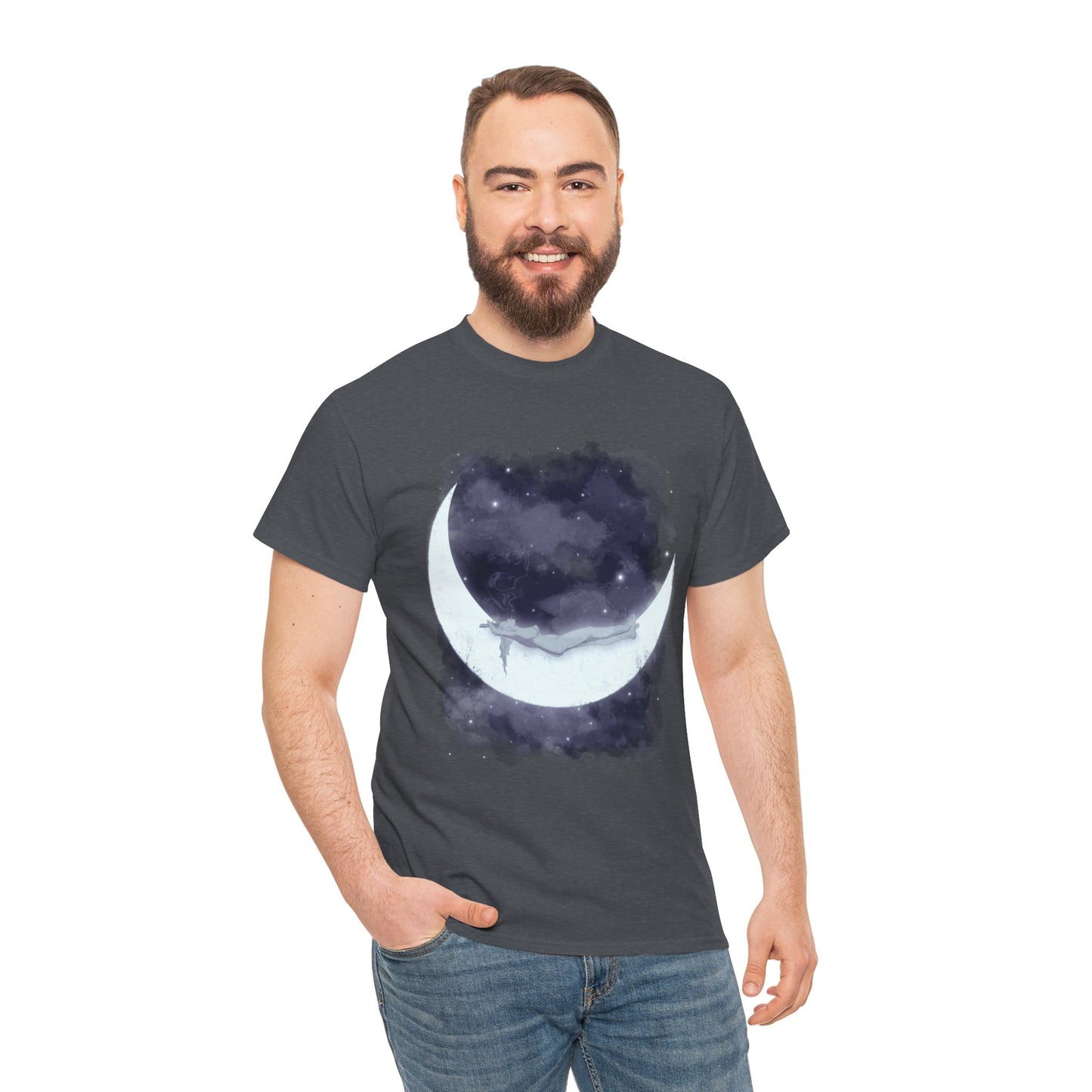 The Girl Who Loved The Moon Unisex Heavy Cotton Tee