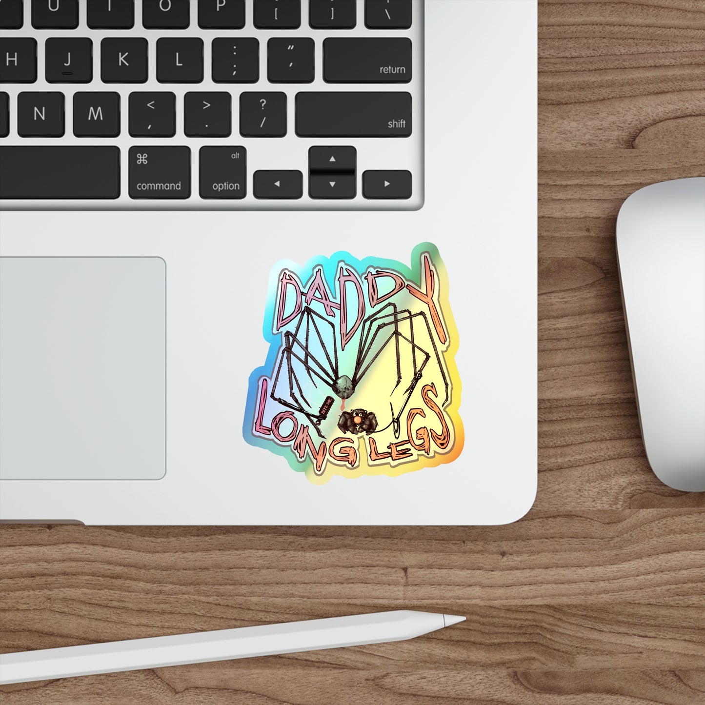 Daddy Long Legs Holographic Die-cut Stickers