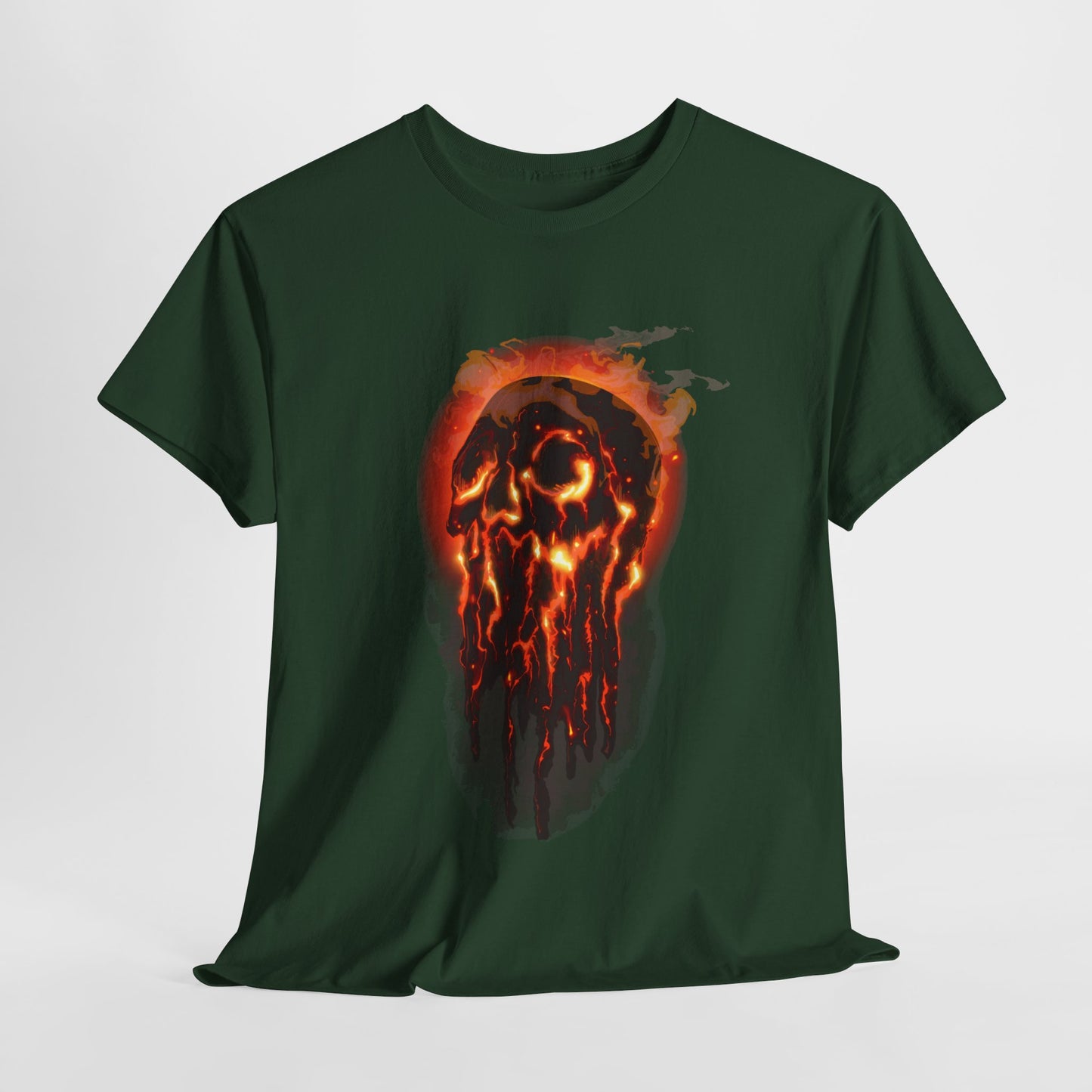 Elemental Skull Fire Unisex Heavy Cotton Tee