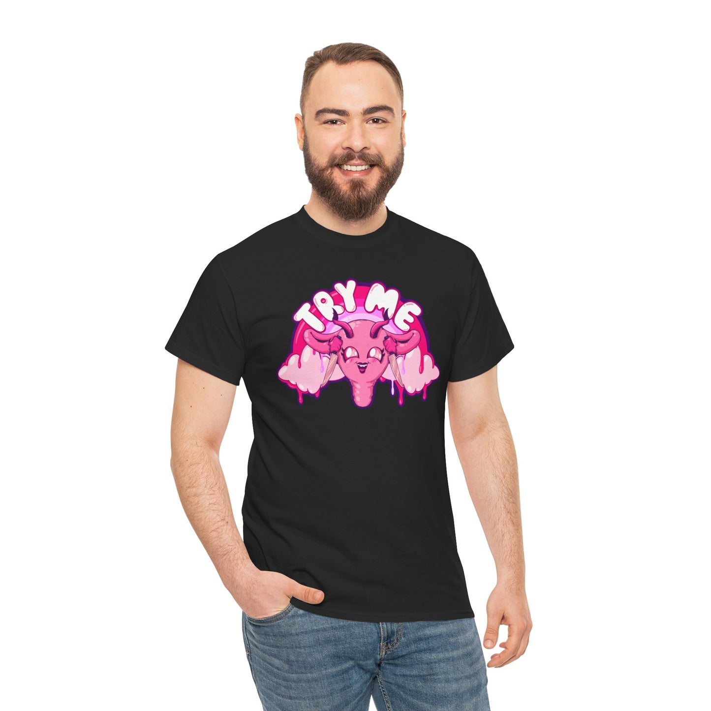 Try Me Uterus Unisex Heavy Cotton Tee