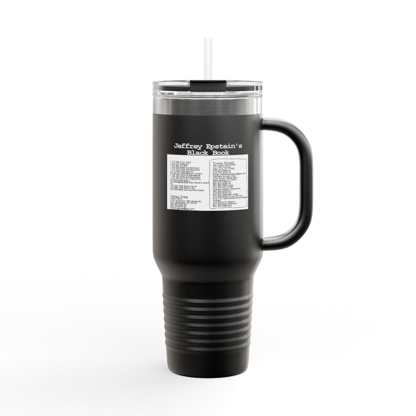 Little Black Book Page 85 Insulated Travel Mug, 40oz