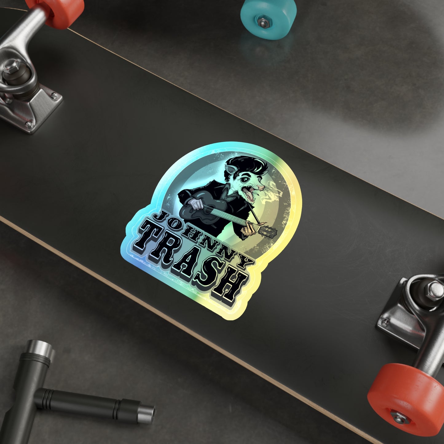Johnny Trash Holographic Die-cut Stickers