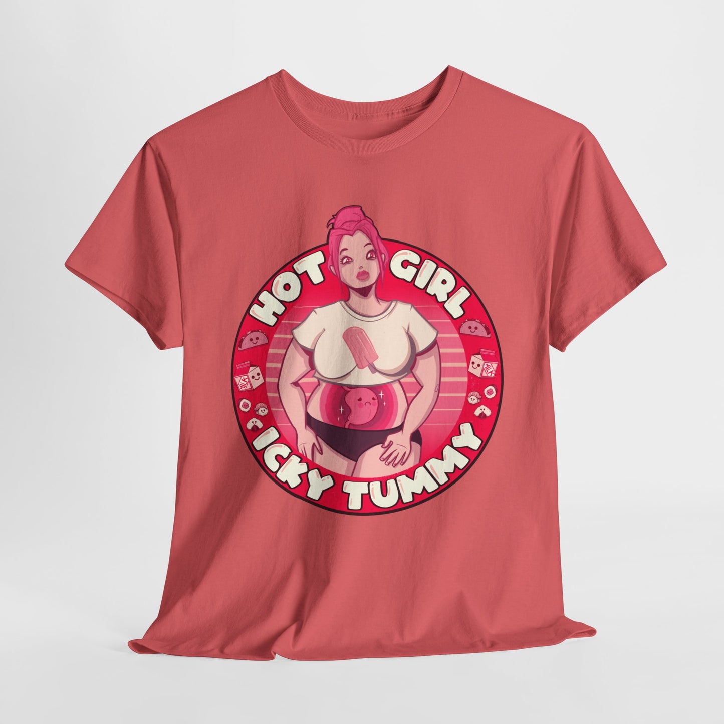 Hot Girl Icky Tummy Unisex Heavy Cotton Tee