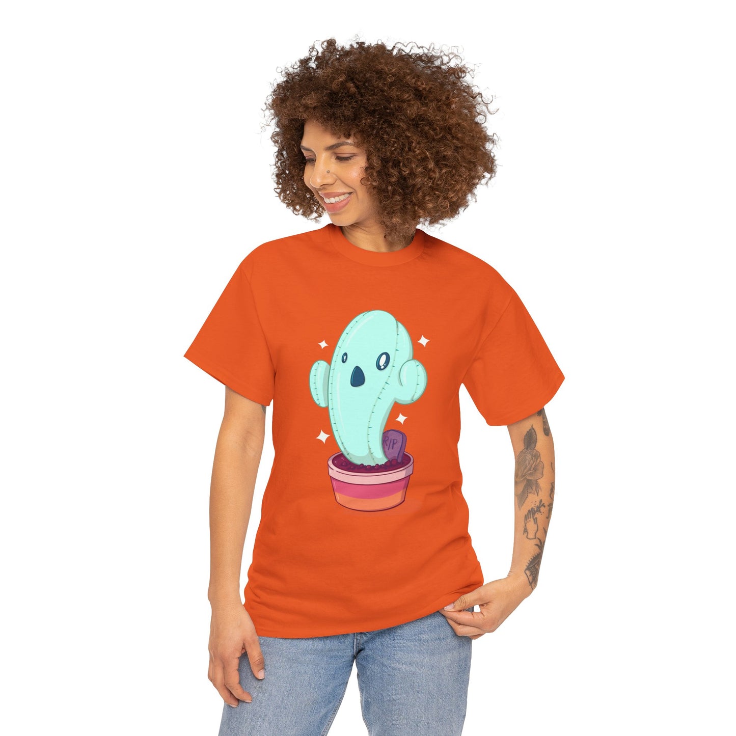 Spooky Succulent Unisex Heavy Cotton Tee