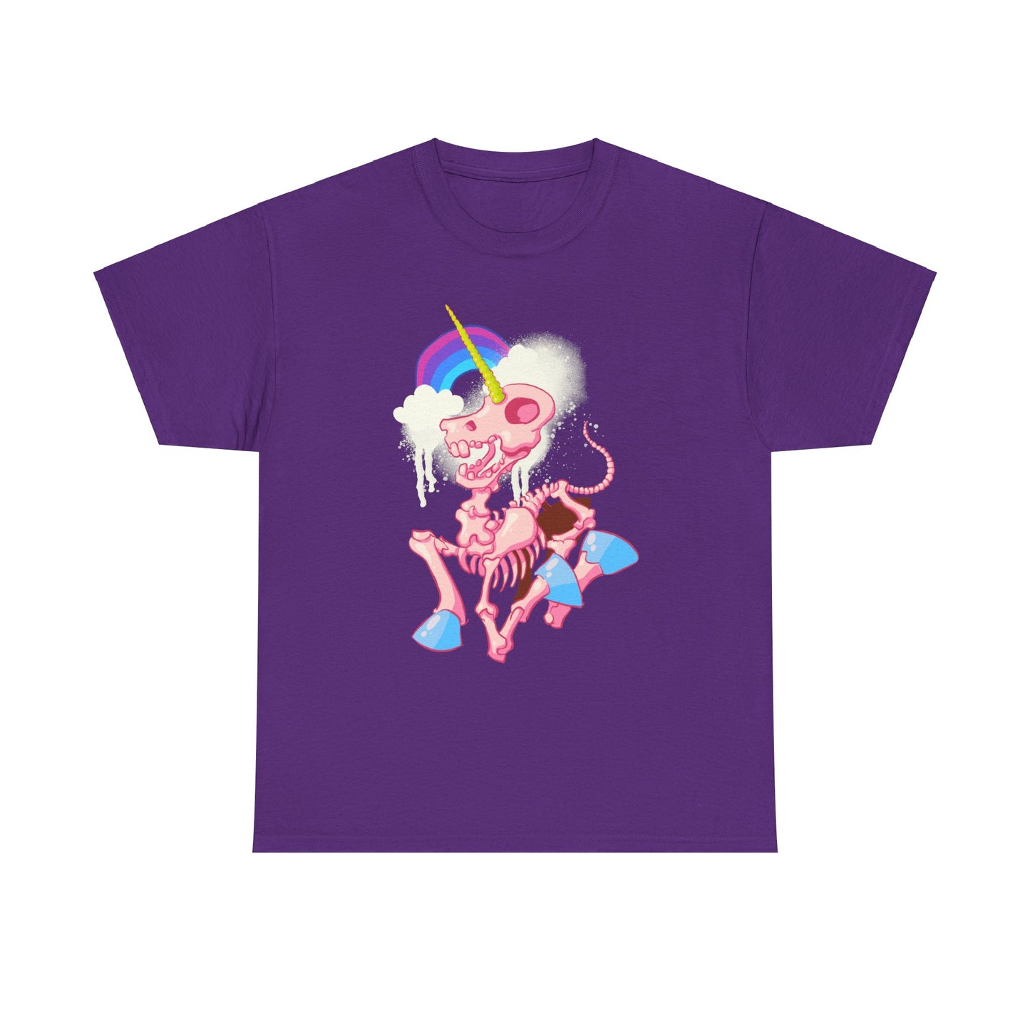 Unicorn Skeleton 2 Unisex Heavy Cotton Tee