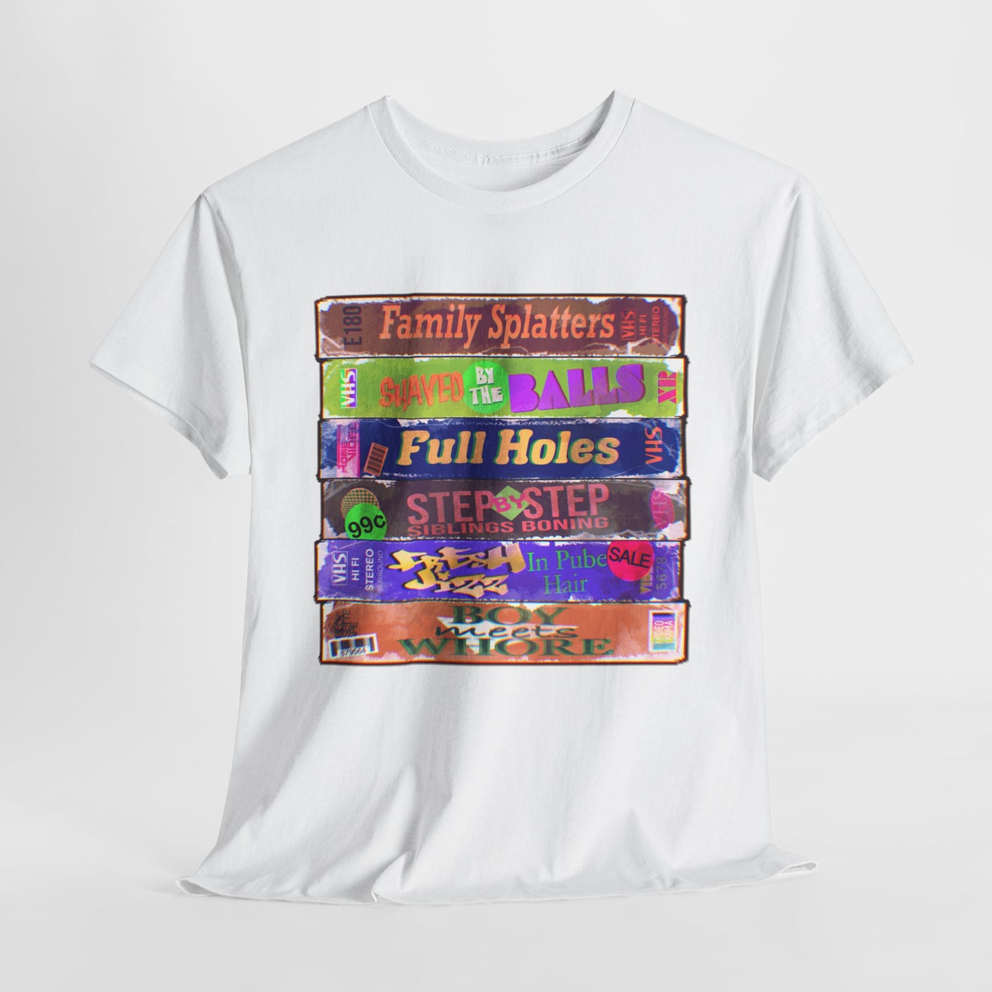 Adult 90s VHS Unisex Heavy Cotton Tee
