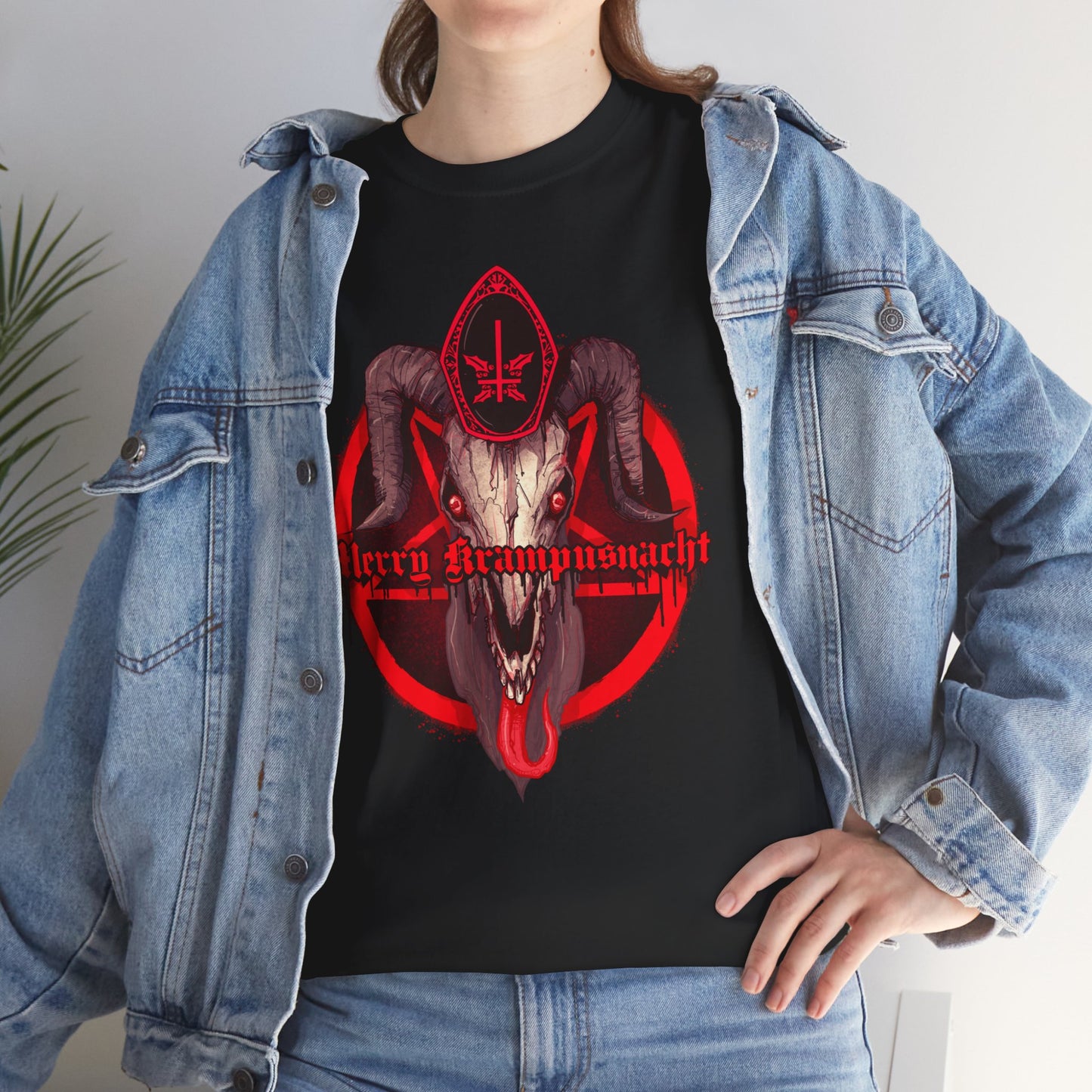 Merry Krampusnacht Unisex Heavy Cotton Tee