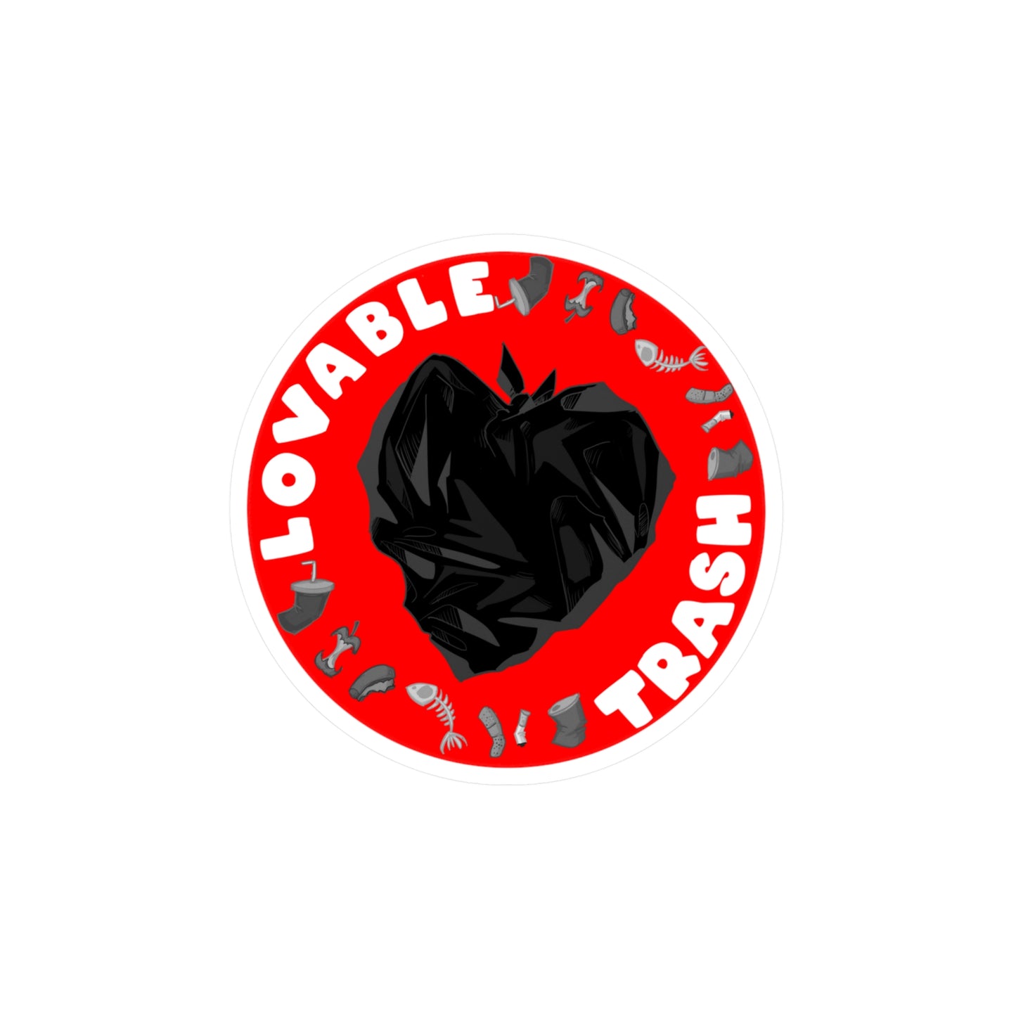 Loveable Trash Kiss-Cut Vinyl Decal