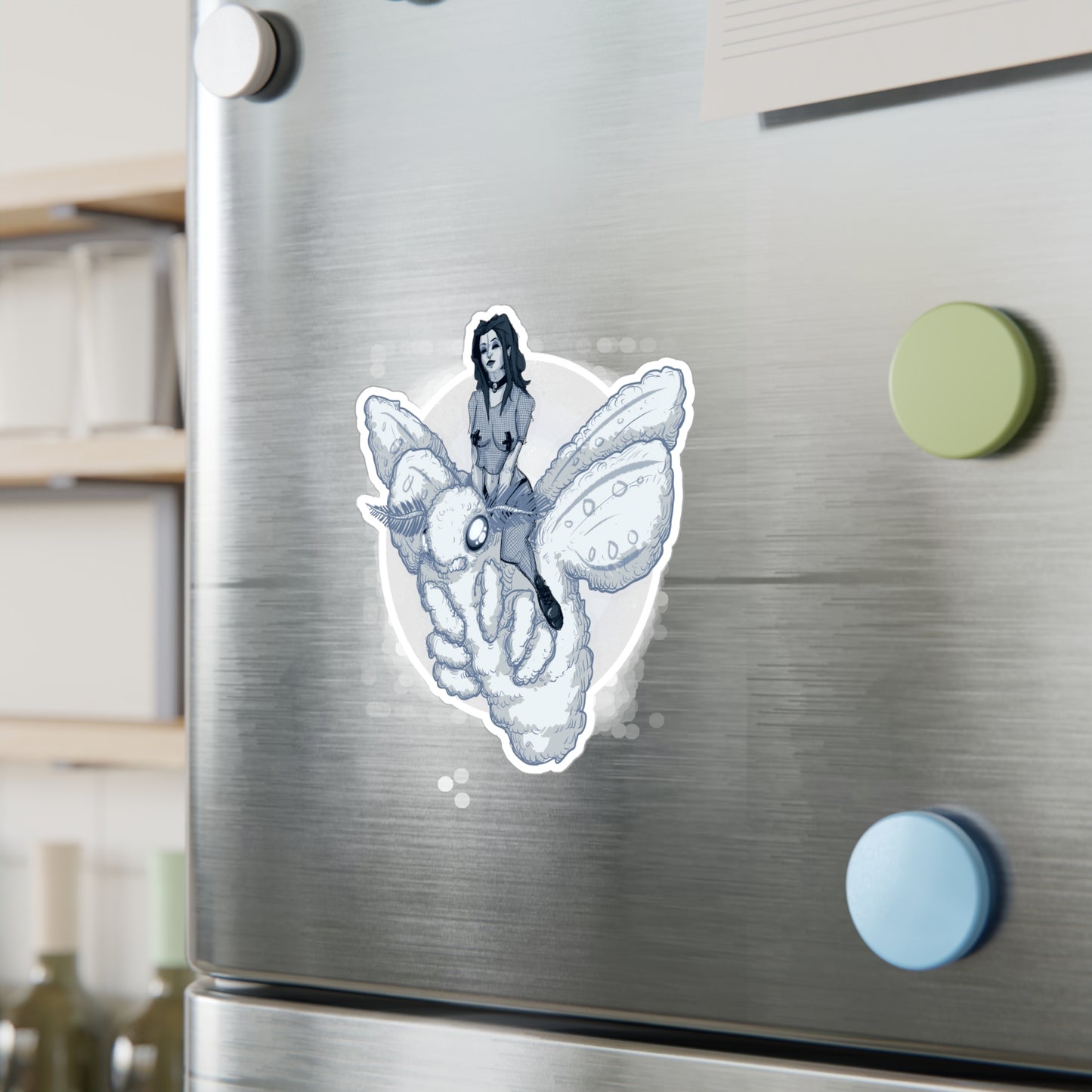 Goth On A Moth Kiss-Cut Vinyl Decal