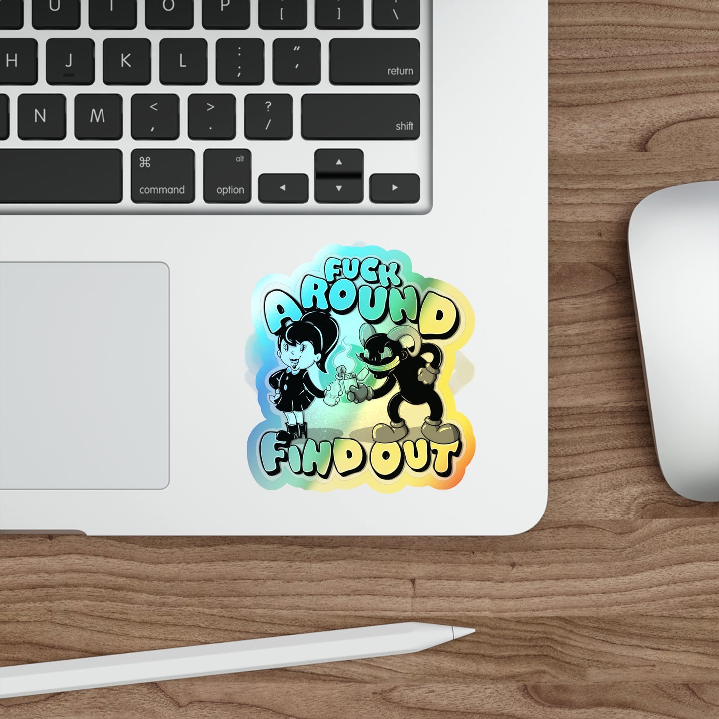 Molotov Cocktail Holographic Die-cut Stickers