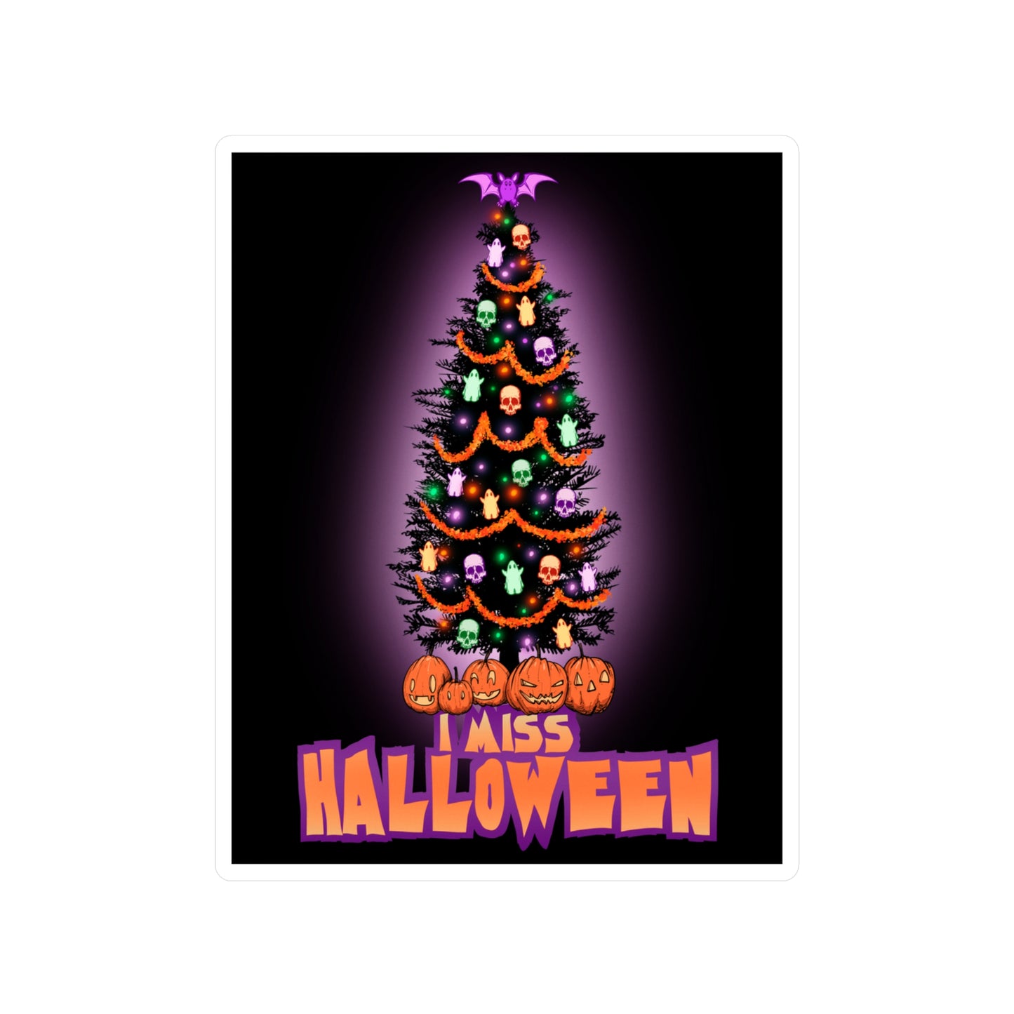 I Miss Halloween Kiss-Cut Vinyl Decal