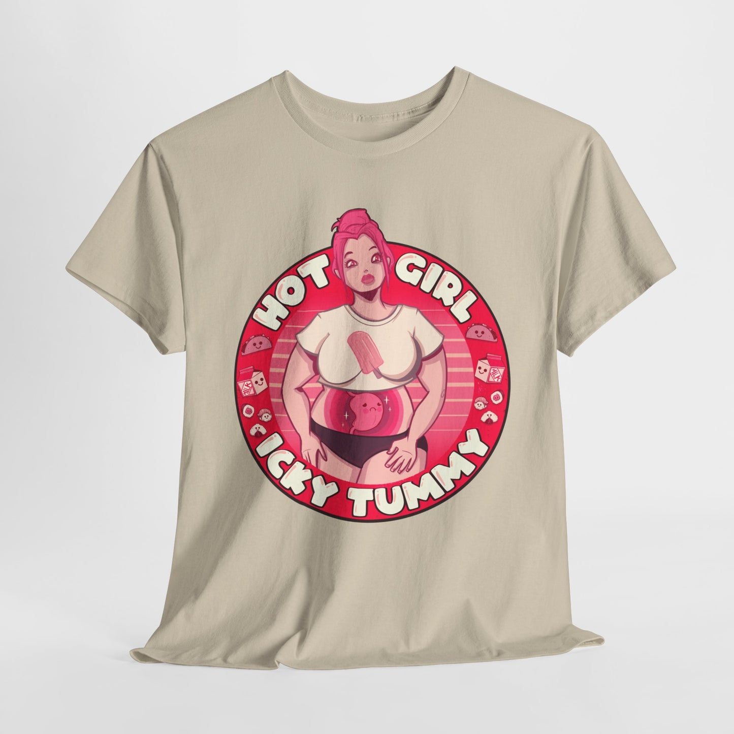 Hot Girl Icky Tummy Unisex Heavy Cotton Tee