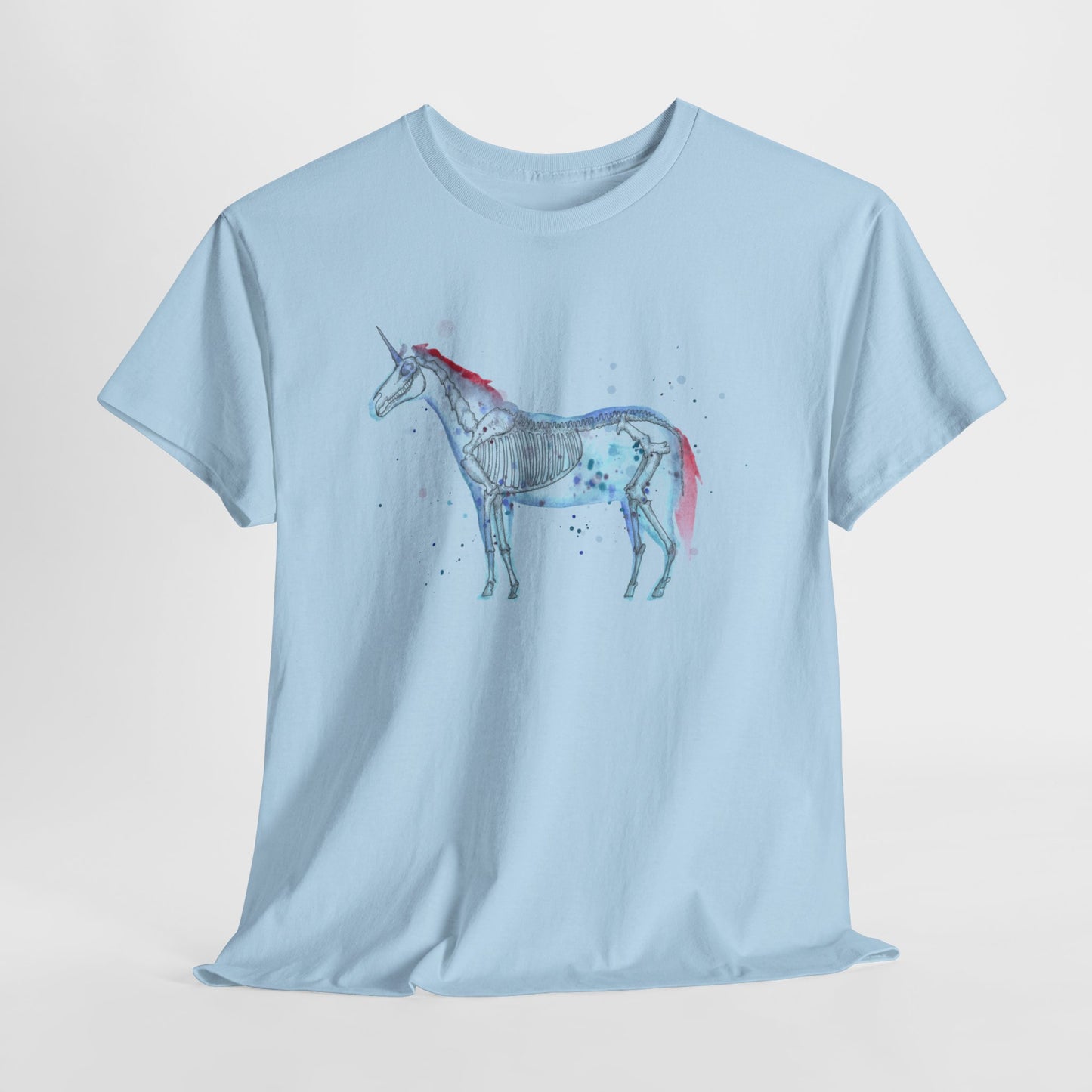 Unicorn Skeleton Unisex Heavy Cotton Tee