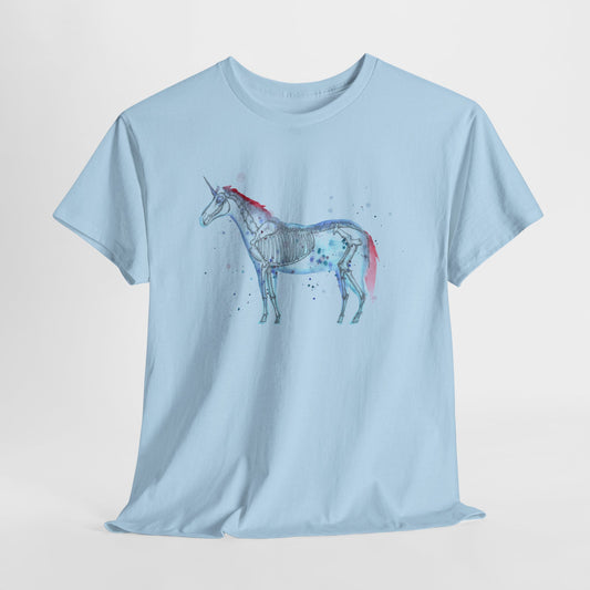 Unicorn Skeleton Unisex Heavy Cotton Tee