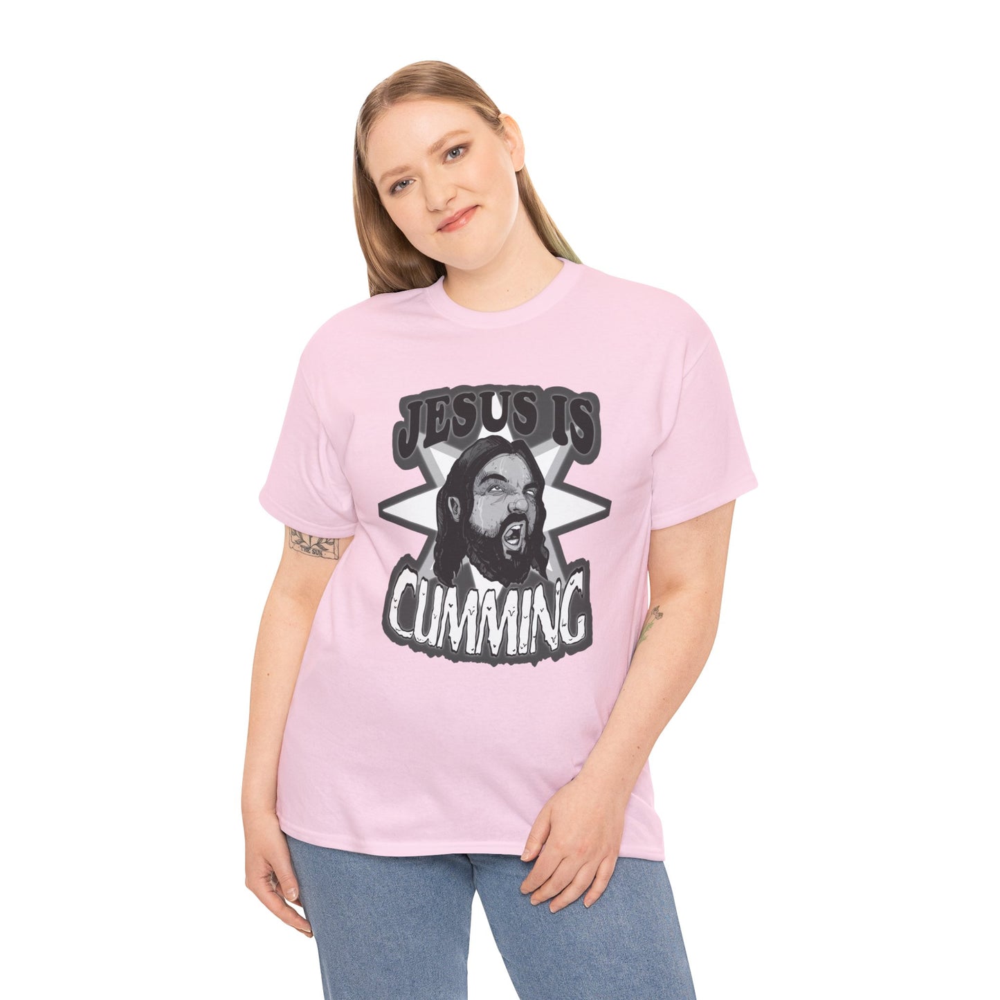 Jesus Is Cumming Unisex Heavy Cotton Tee